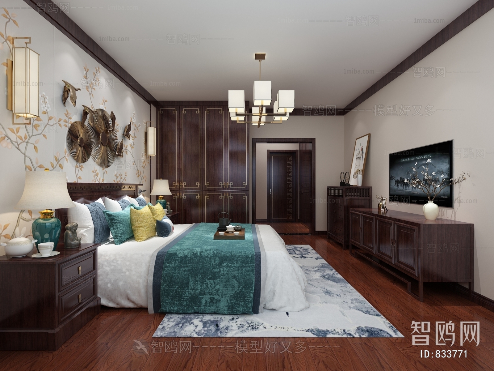 New Chinese Style Bedroom