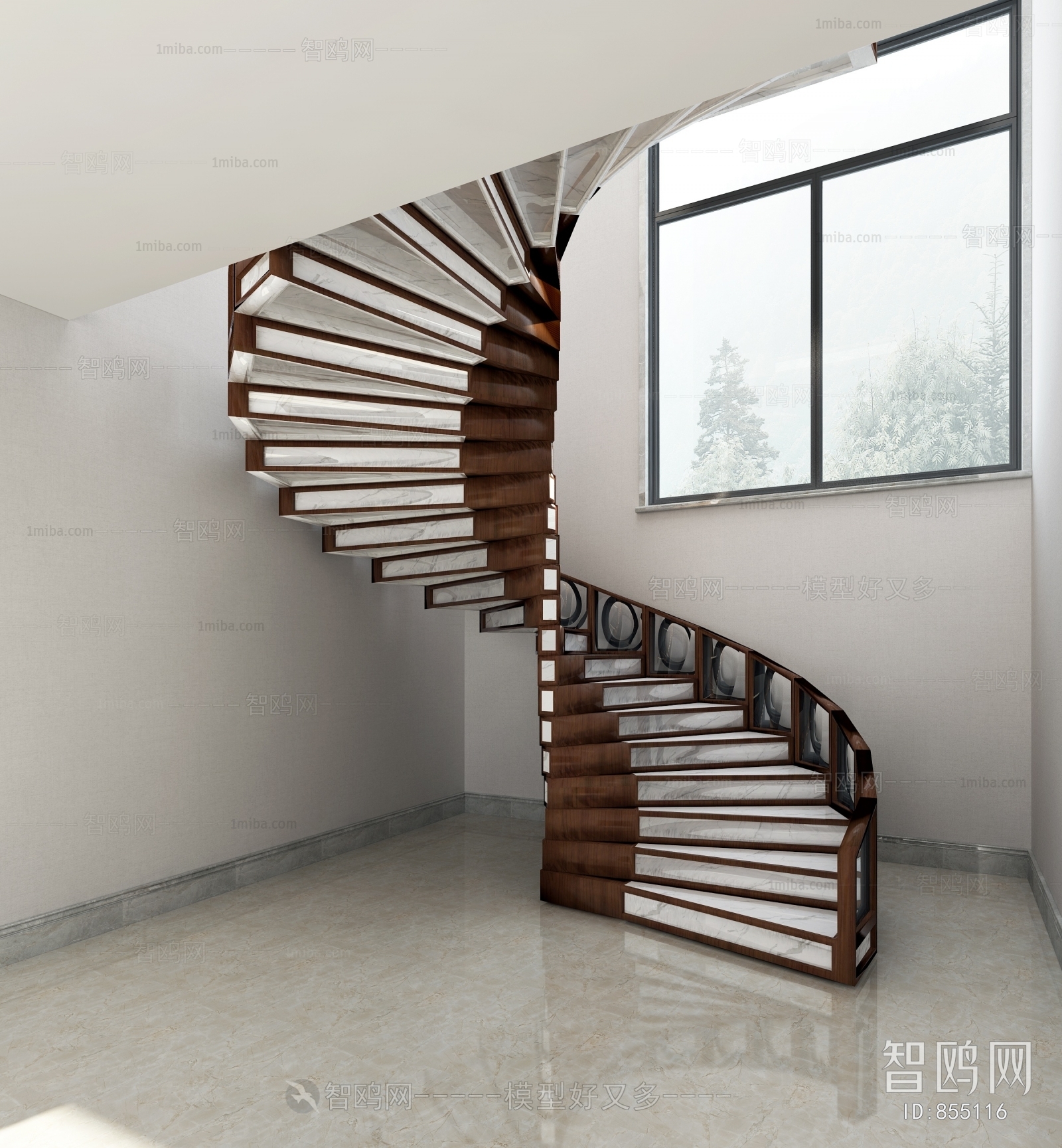 Modern Rotating Staircase