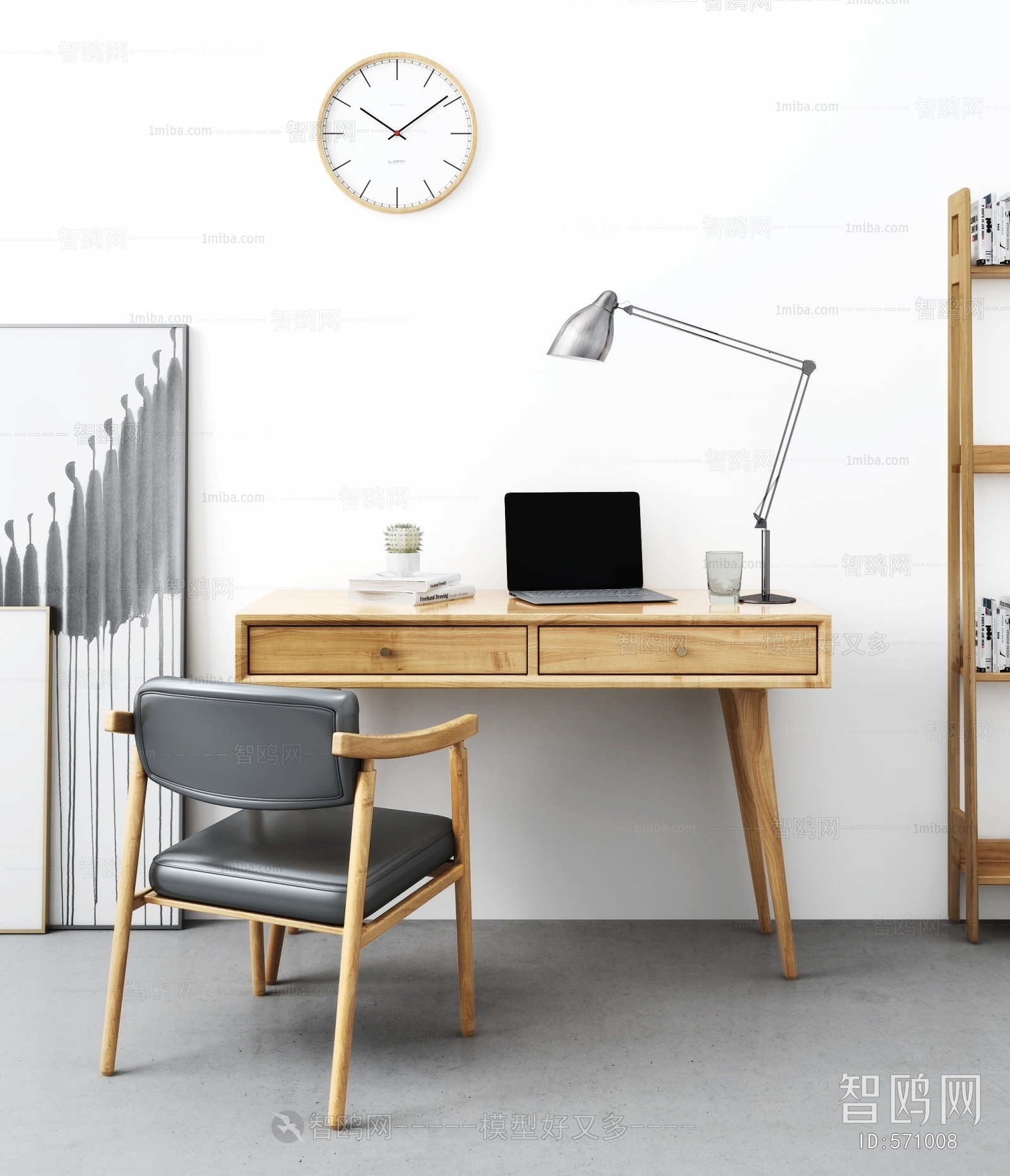 Nordic Style Computer Desk And Chair