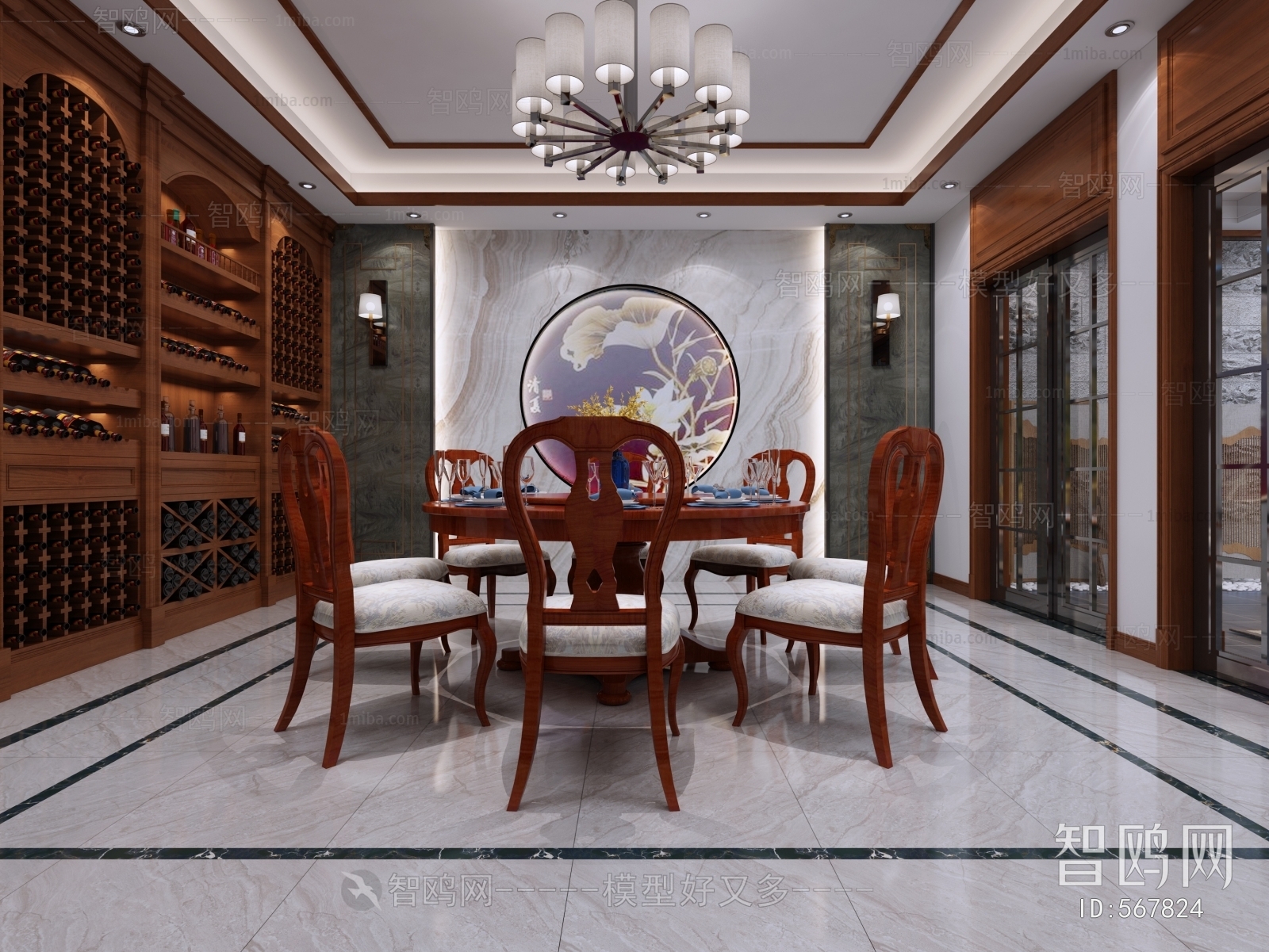 New Chinese Style Dining Room