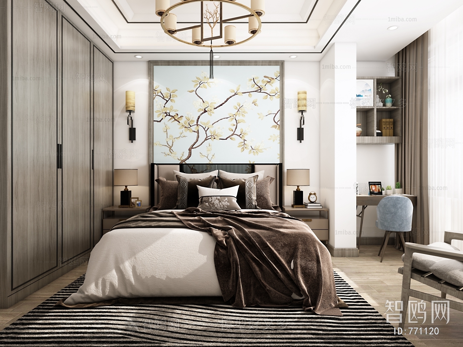 New Chinese Style Bedroom