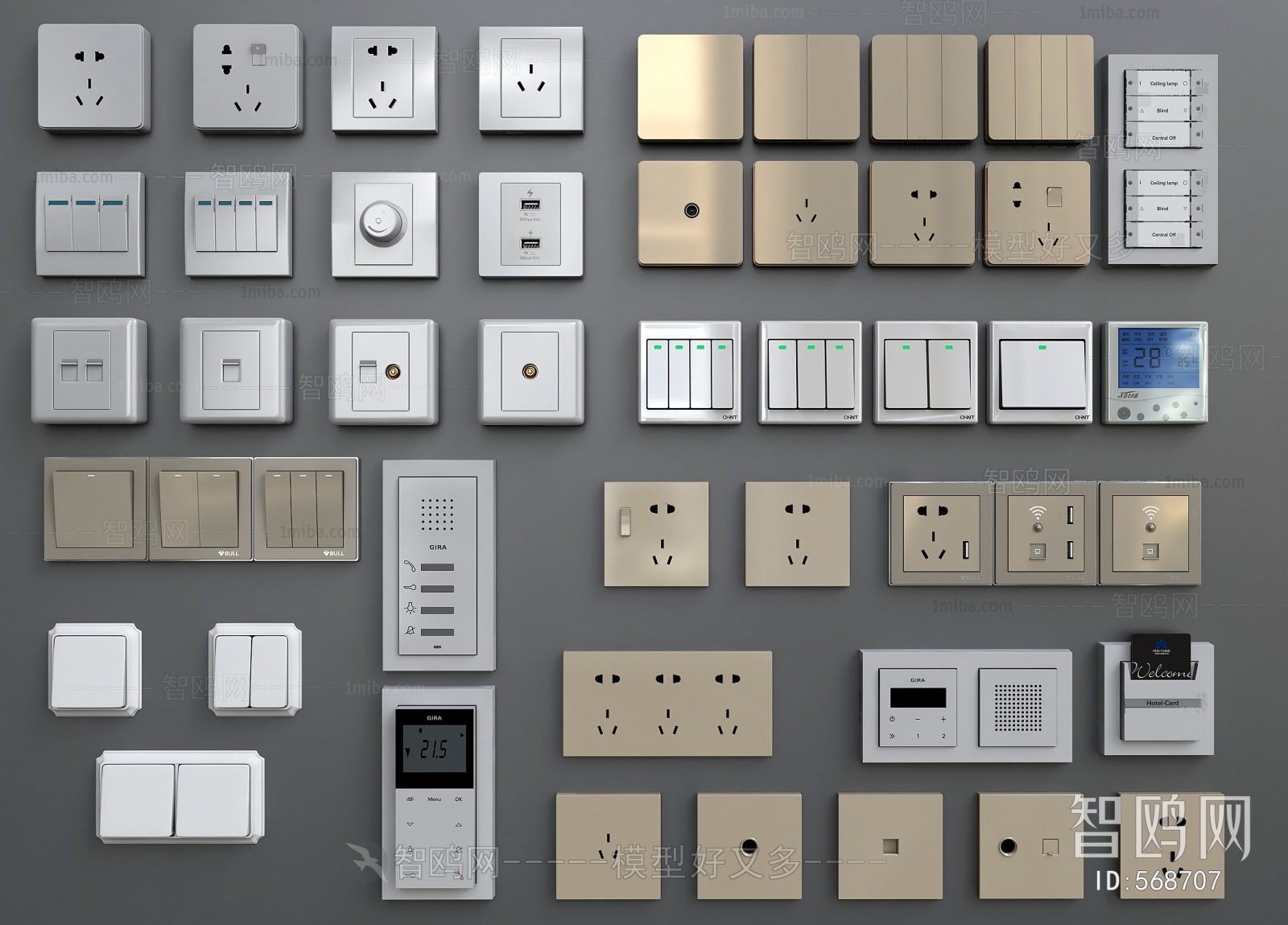 Modern Switch Socket Panel