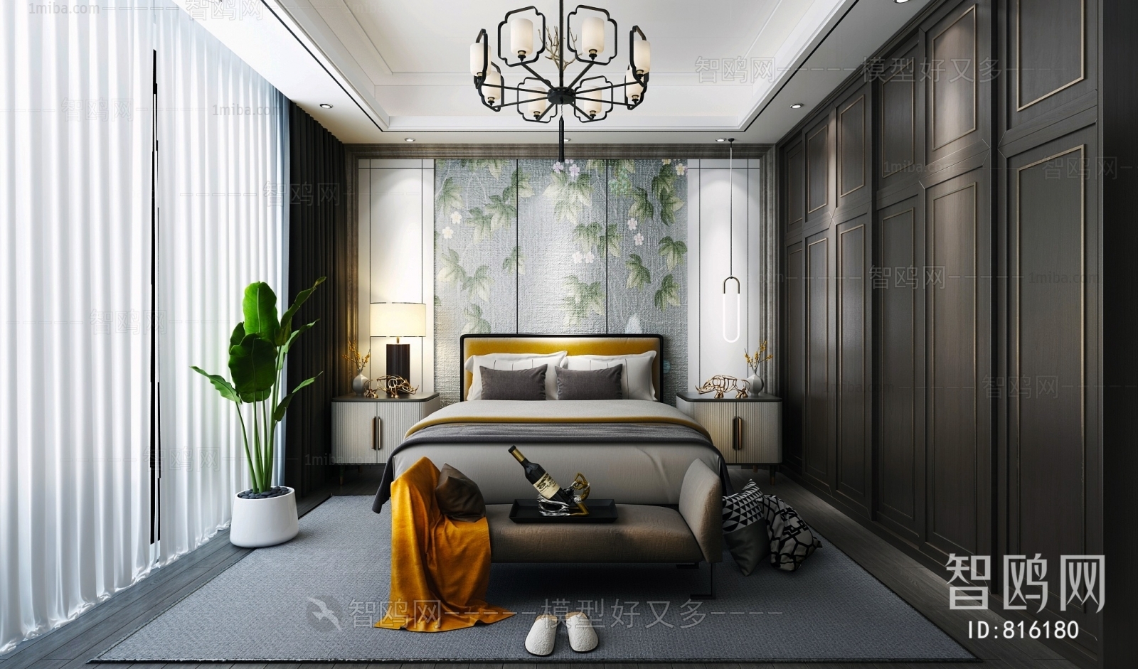 New Chinese Style Bedroom