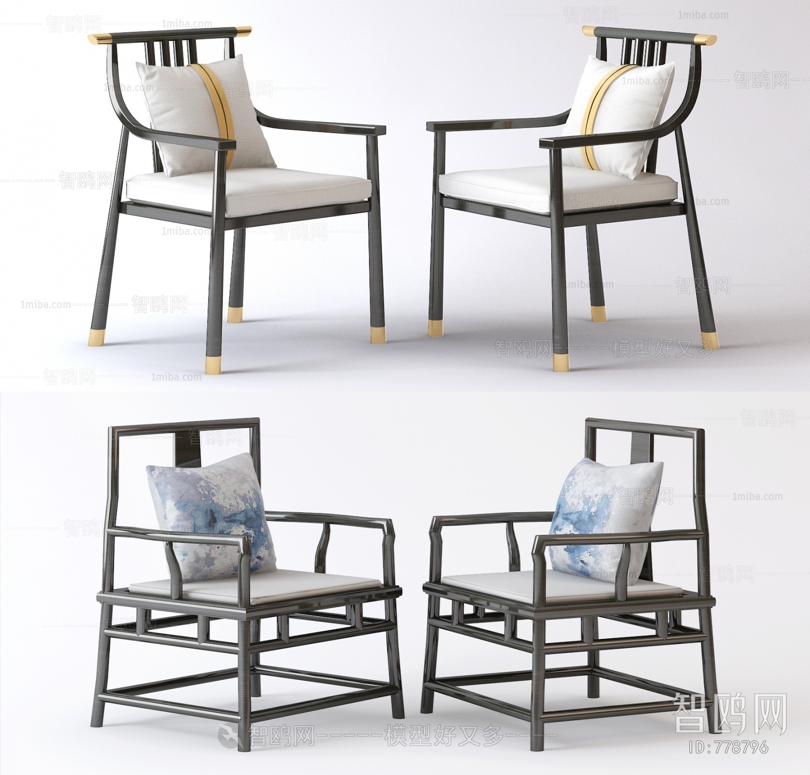 New Chinese Style Single Chair