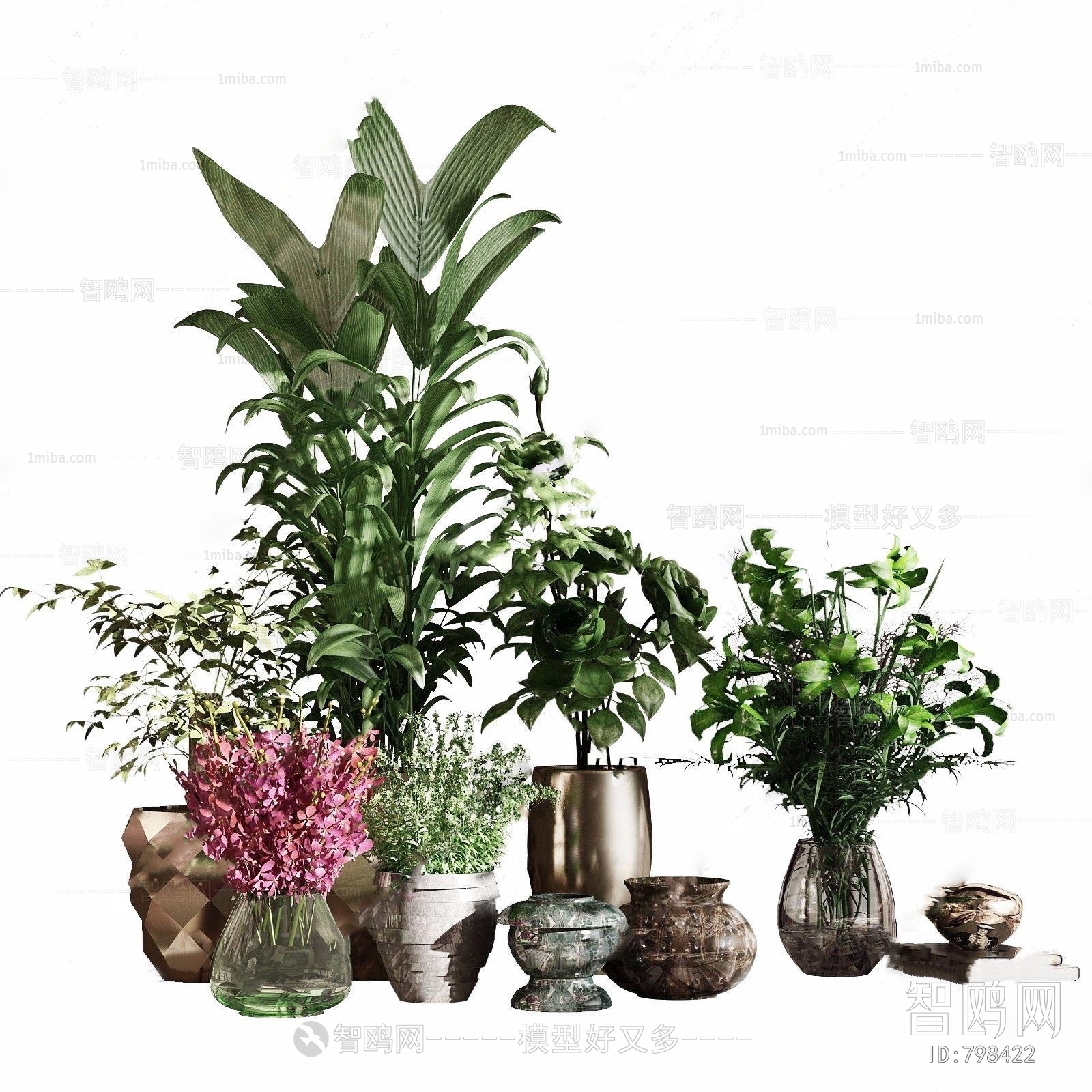 Modern Potted Green Plant