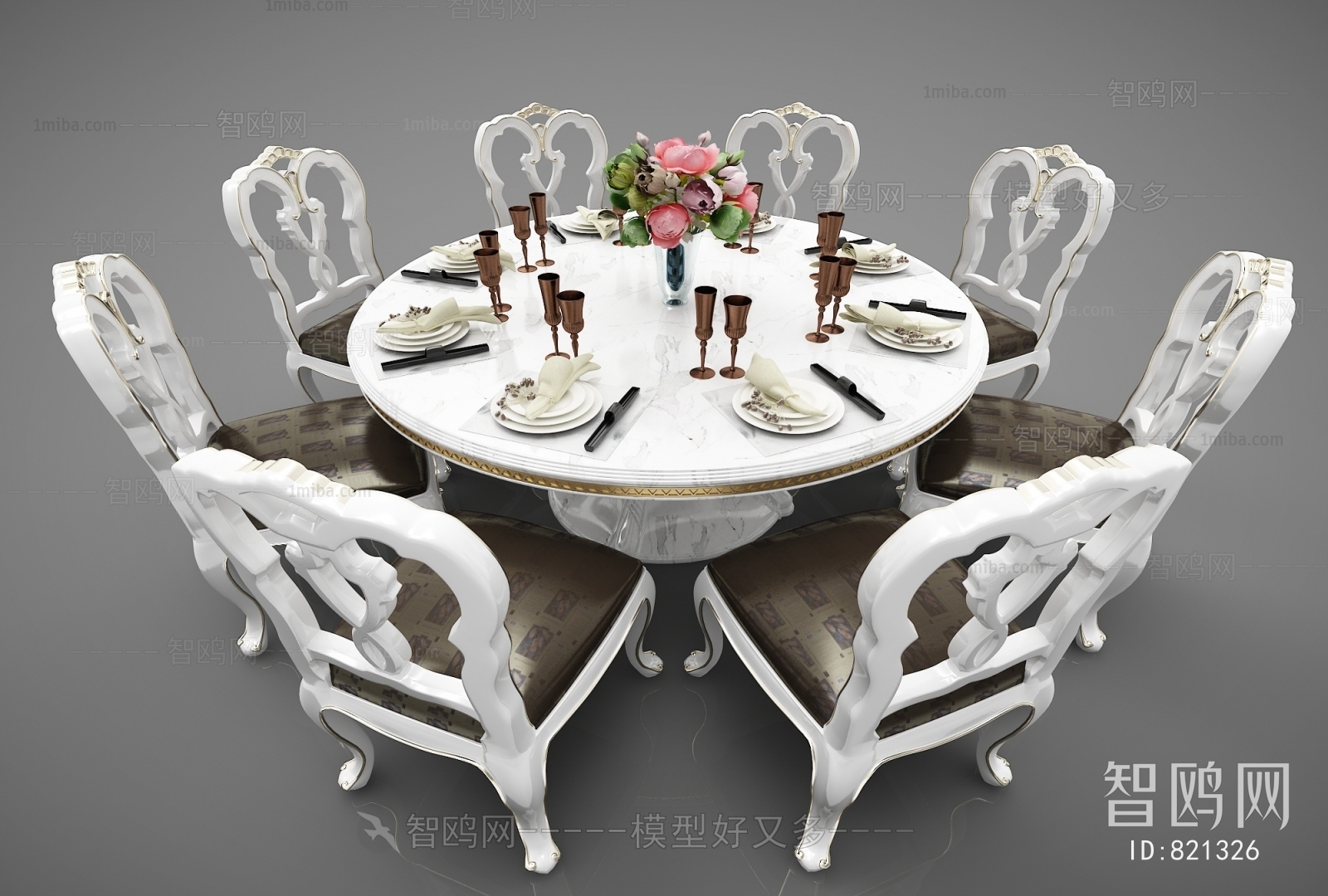 European Style Dining Table And Chairs