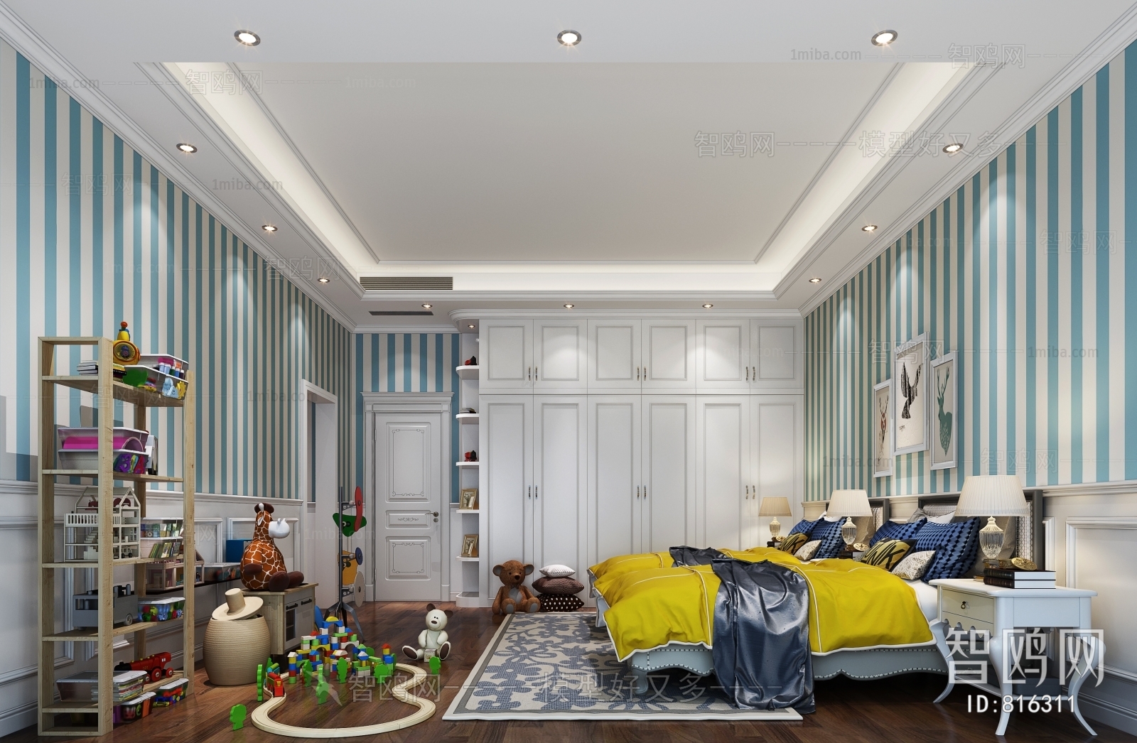 Simple European Style Children's Room