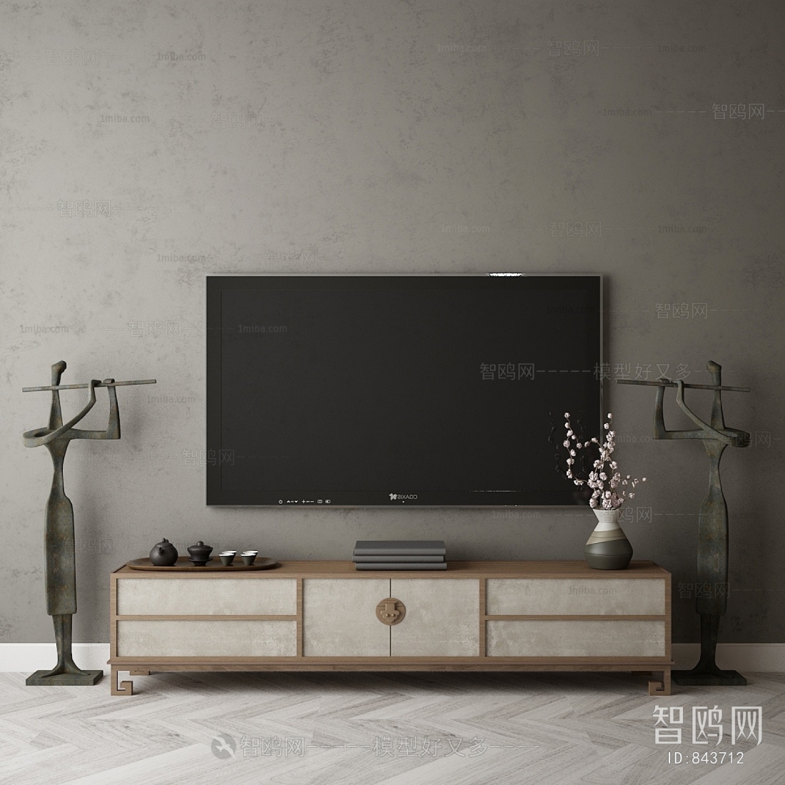 New Chinese Style TV Cabinet