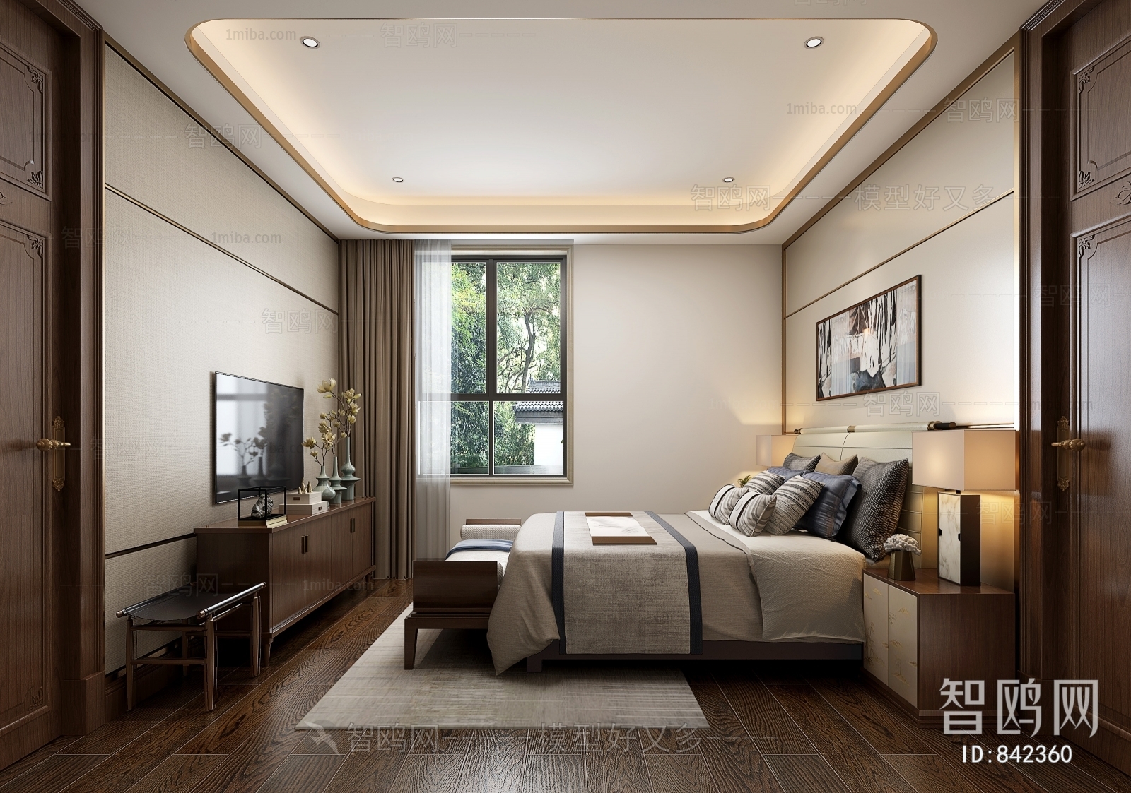 New Chinese Style Bedroom