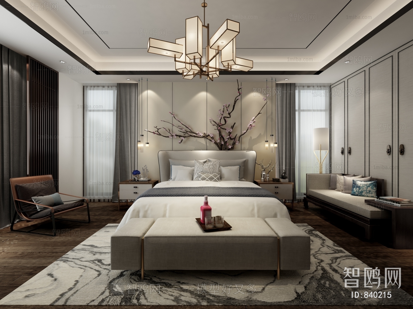 New Chinese Style Bedroom