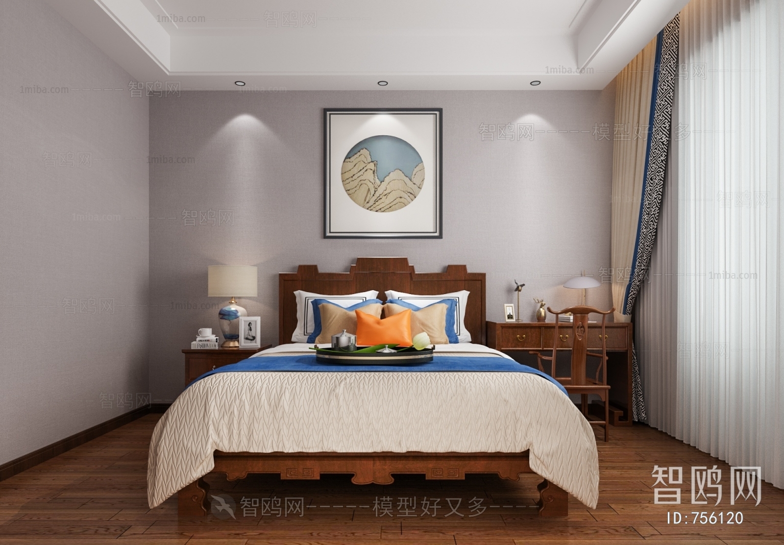 New Chinese Style Bedroom