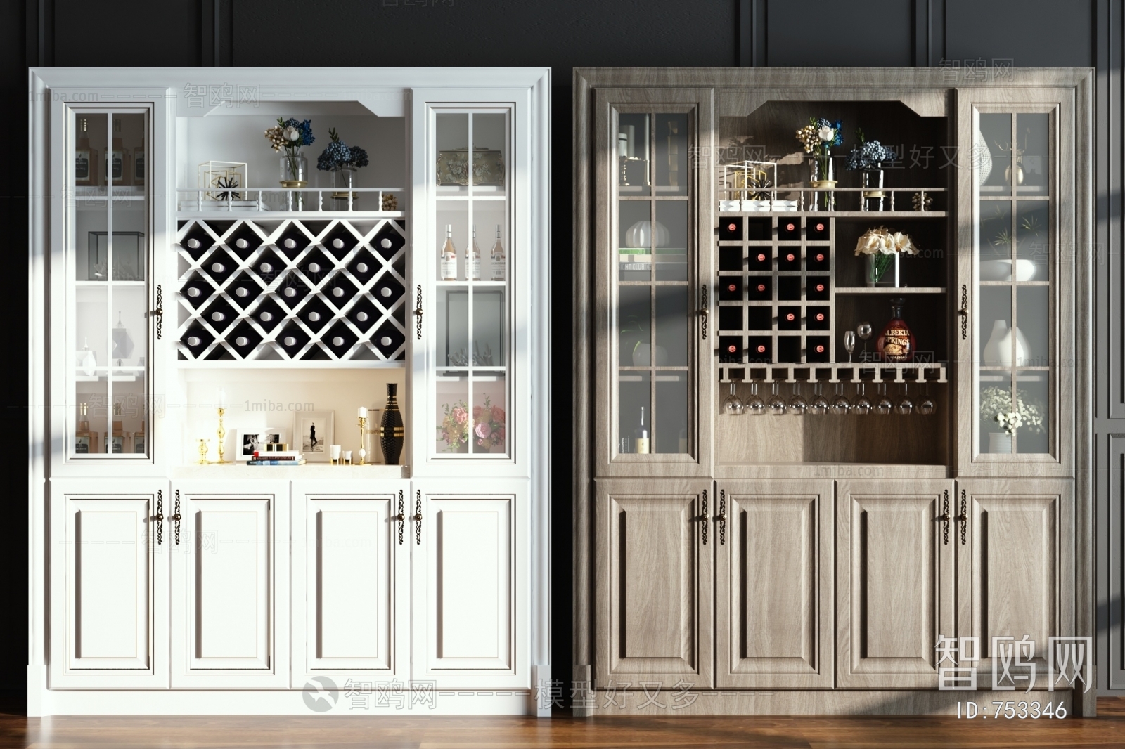 Simple European Style Wine Cabinet