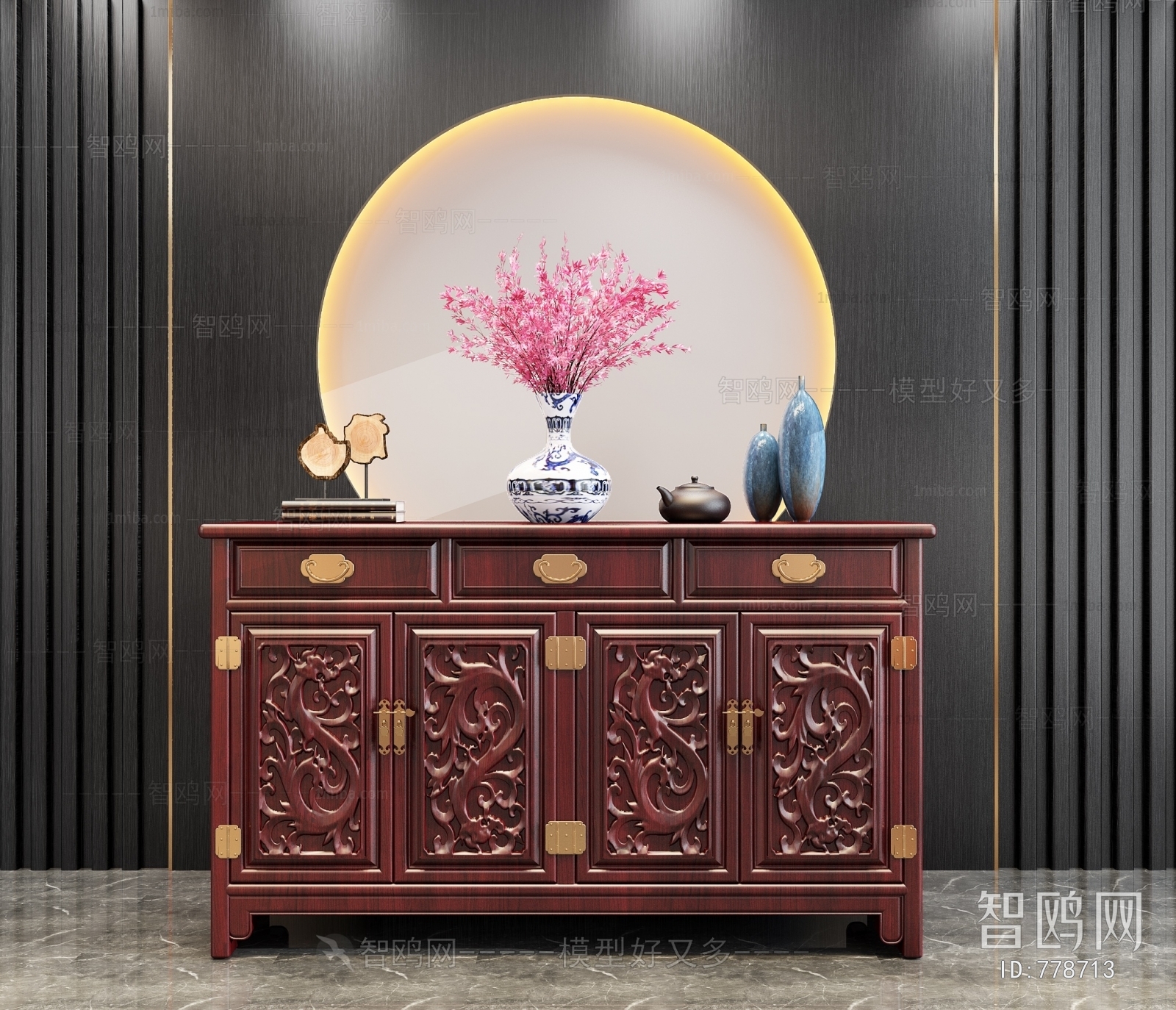 New Chinese Style Side Cabinet/Entrance Cabinet