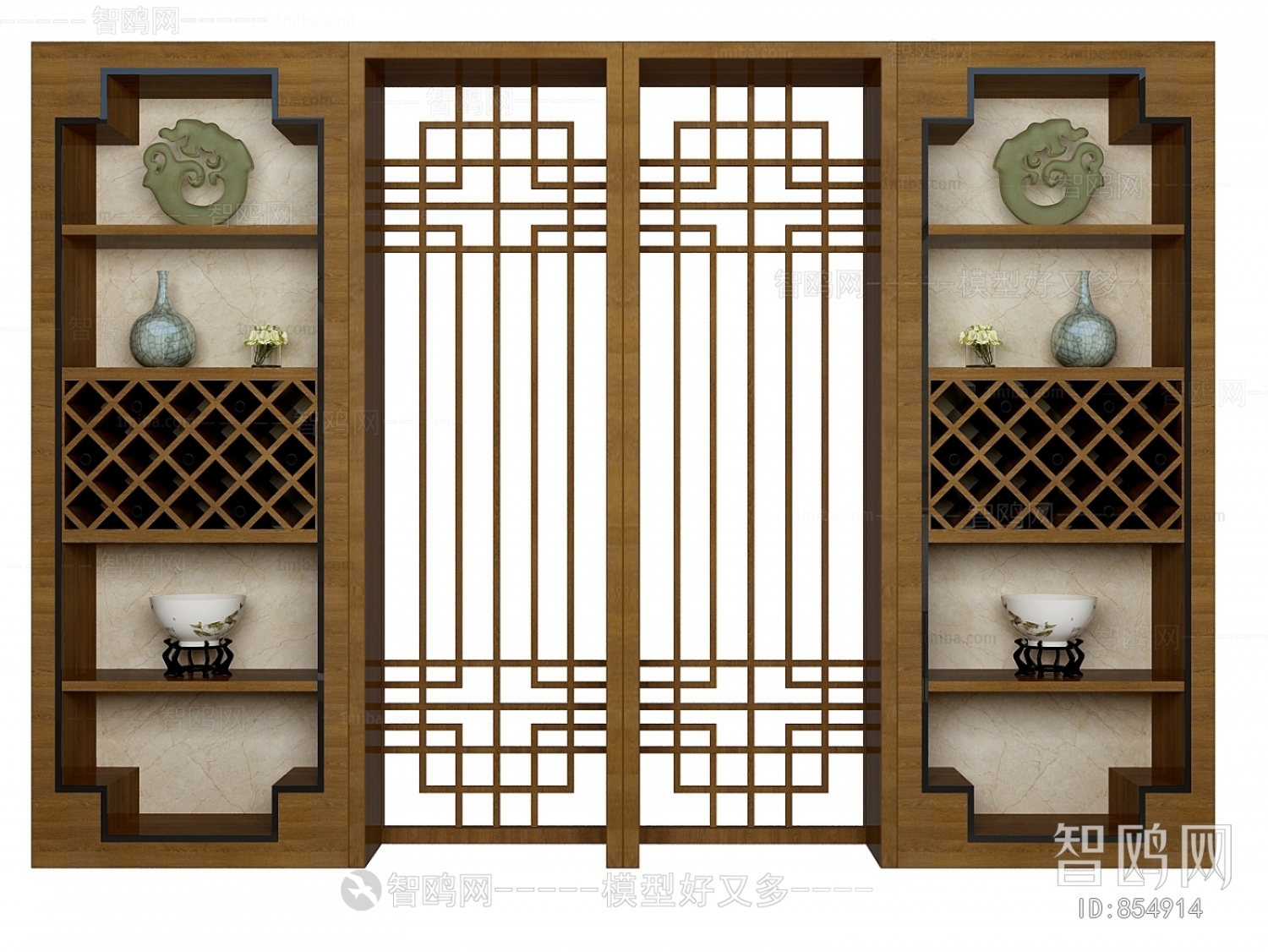 New Chinese Style Decorative Cabinet