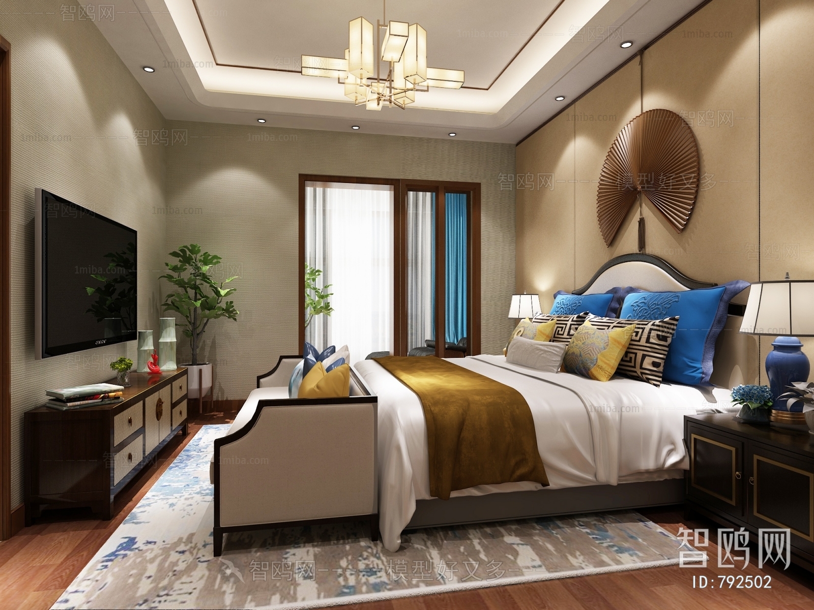 New Chinese Style Bedroom