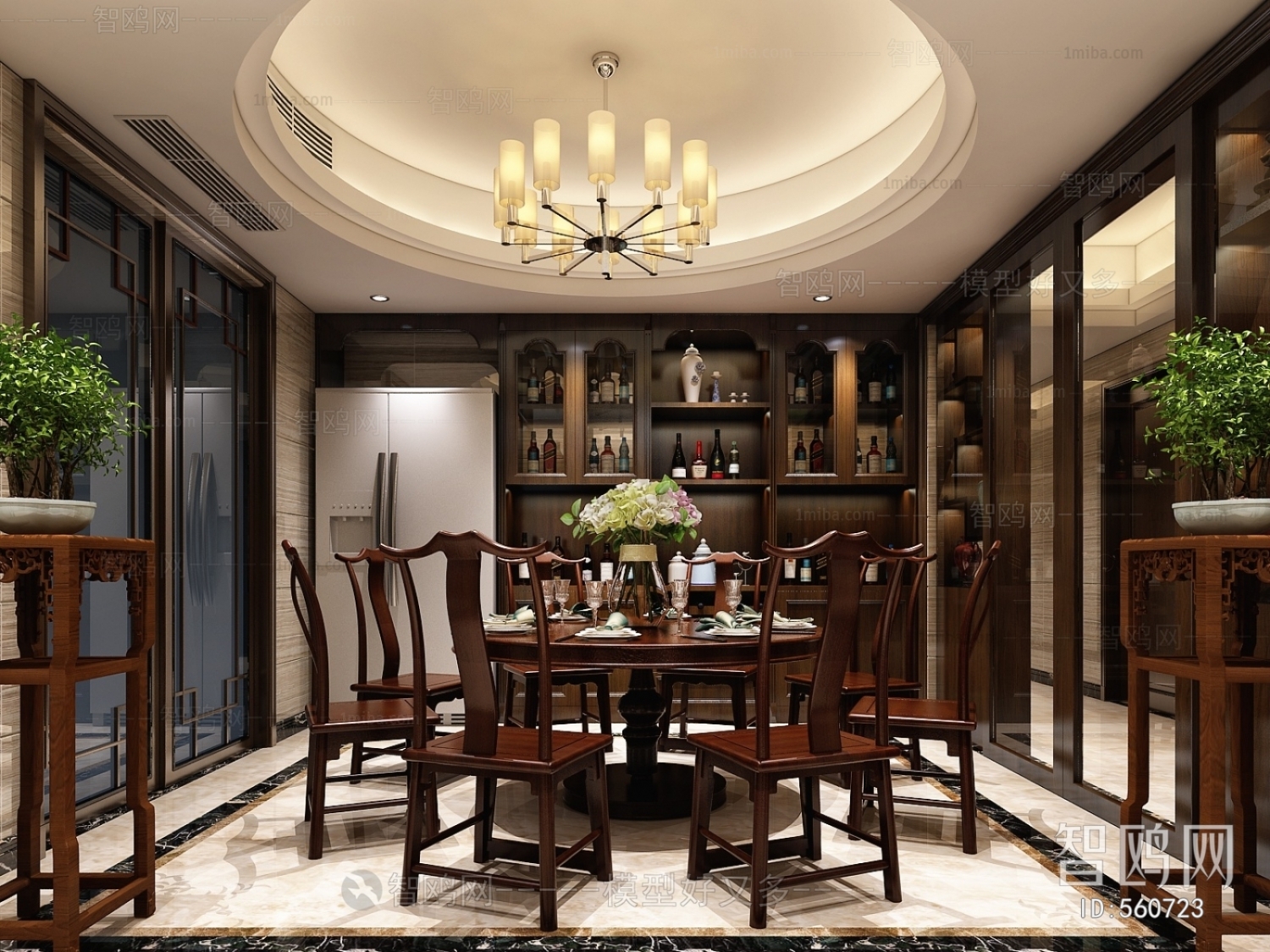 New Chinese Style Dining Room