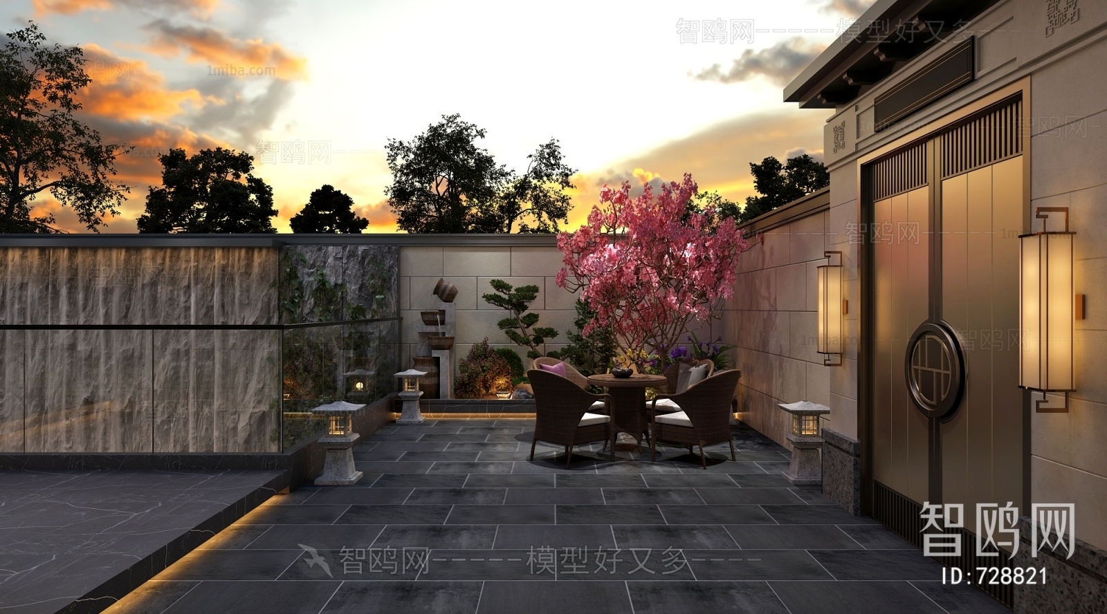 New Chinese Style Courtyard/landscape