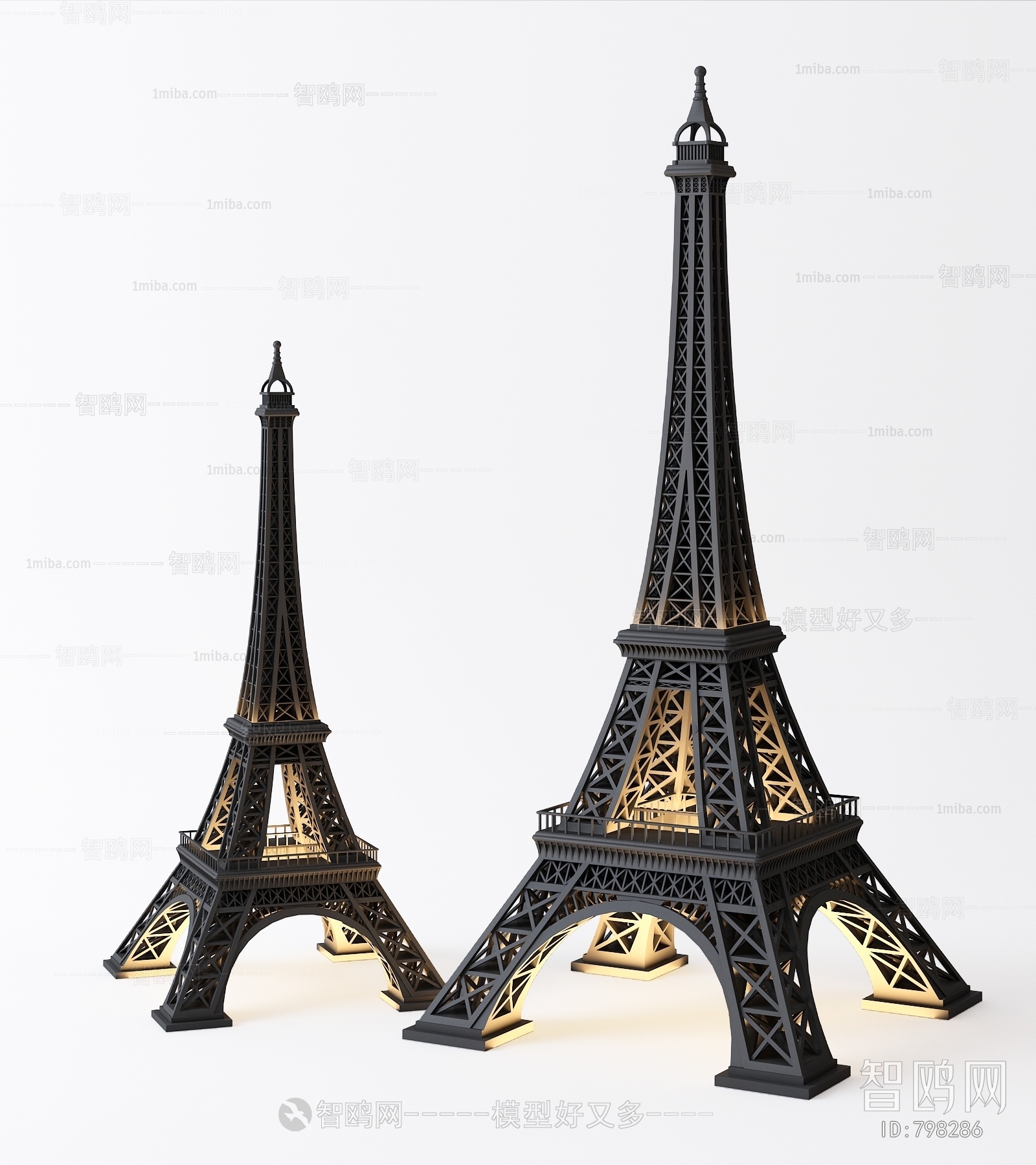 法式巴黎铁搭雕塑摆件