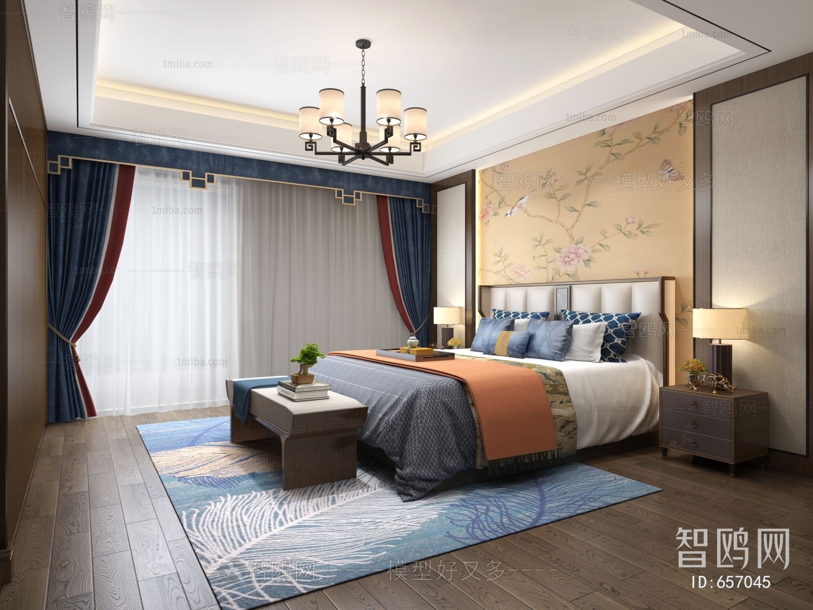 New Chinese Style Bedroom