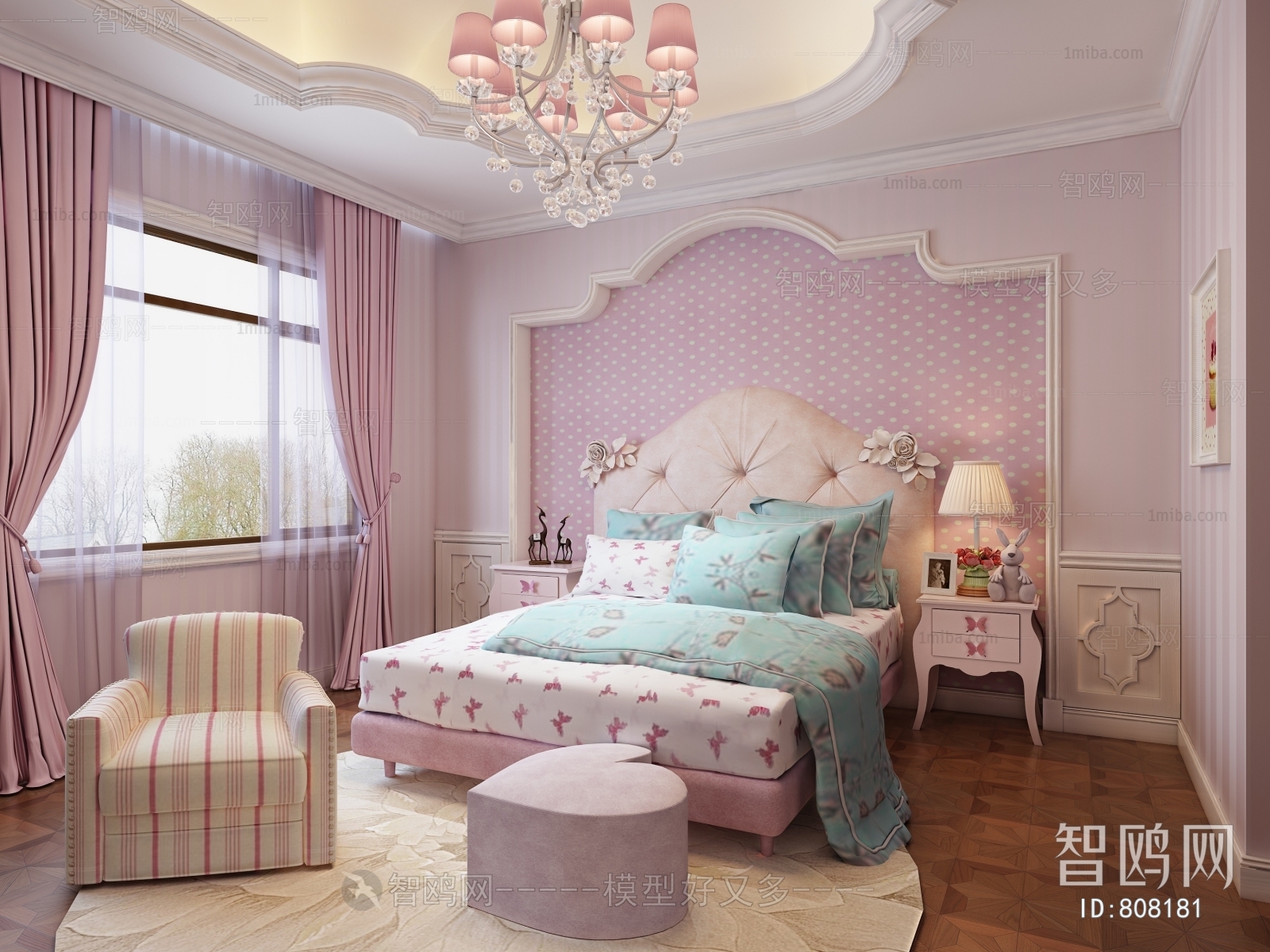 Simple European Style Girl's Room Daughter's Room