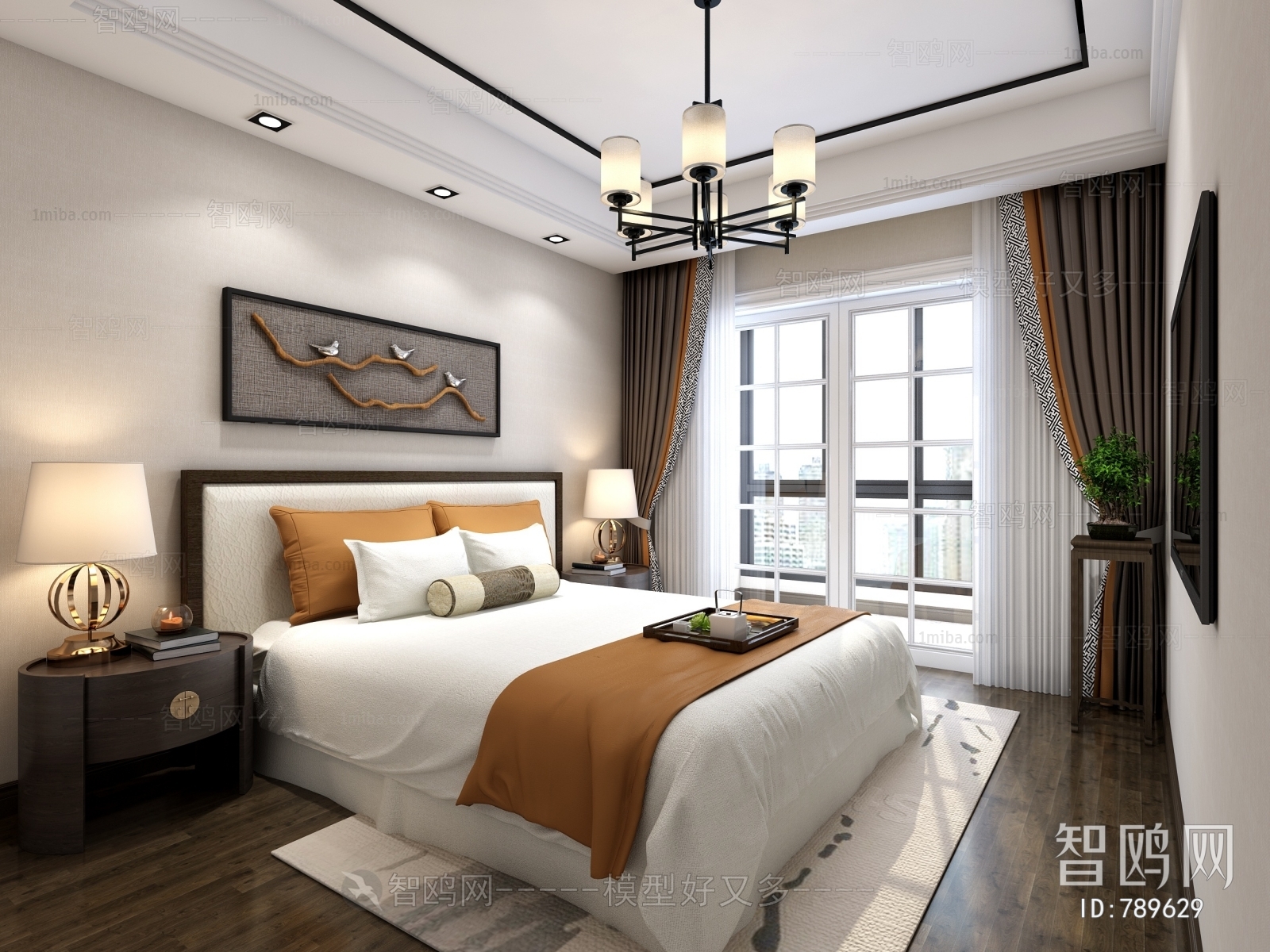 New Chinese Style Bedroom