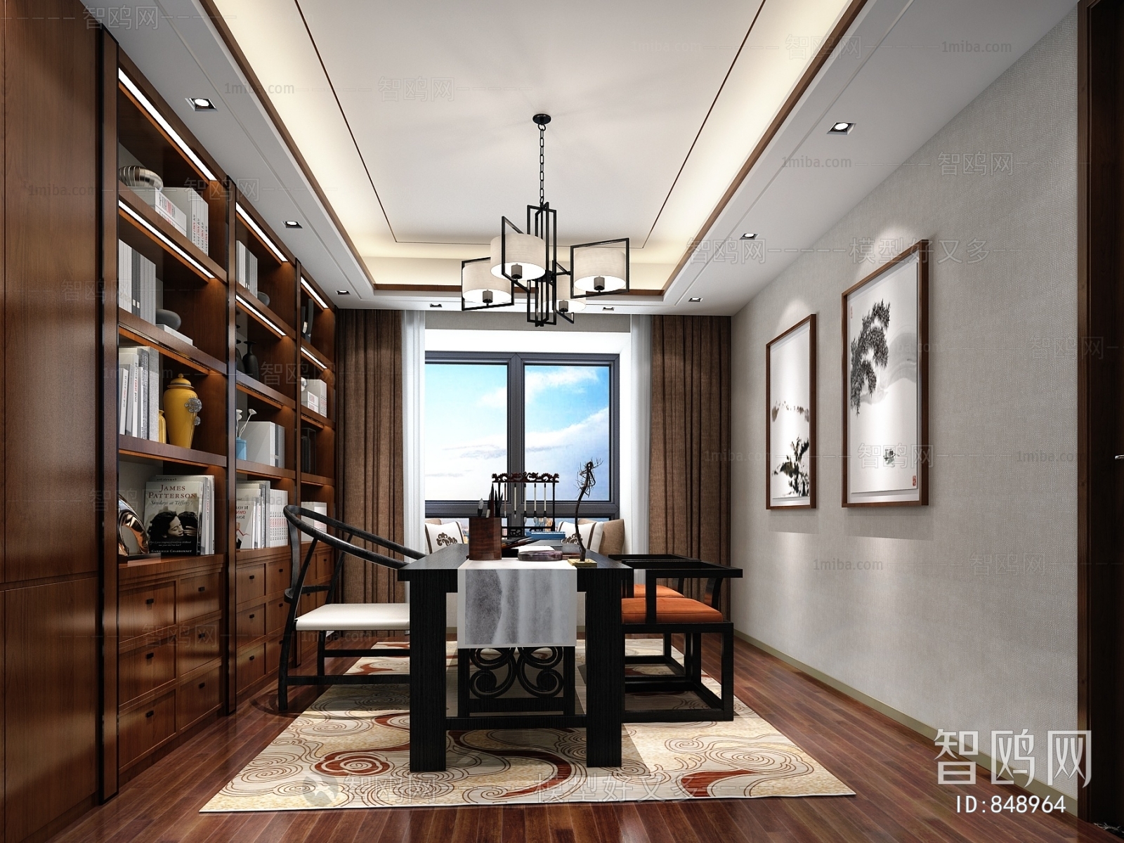 New Chinese Style Study Space