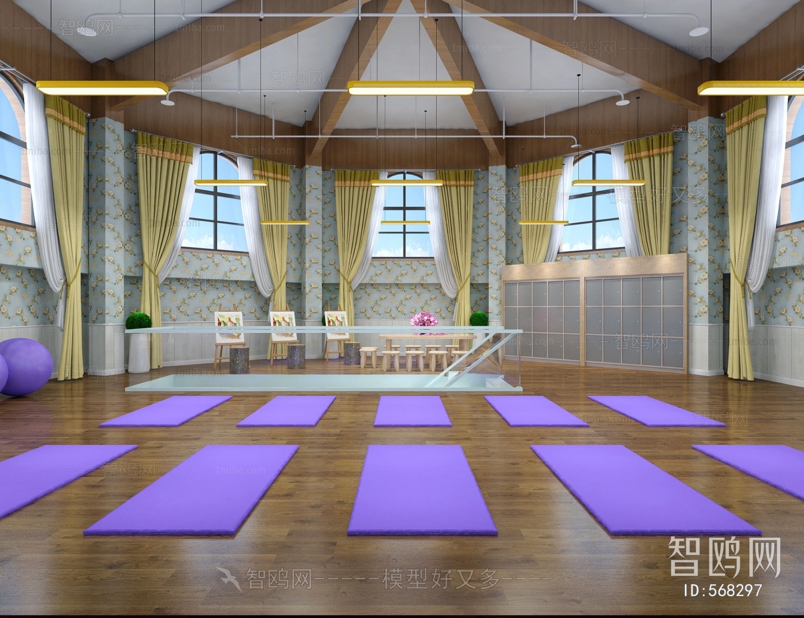 Modern Yoga Room