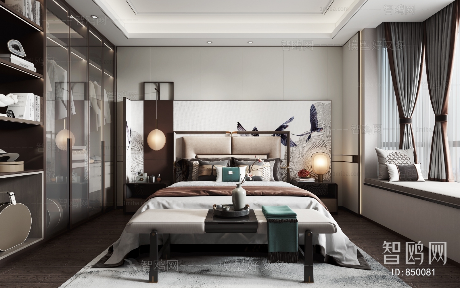 New Chinese Style Bedroom