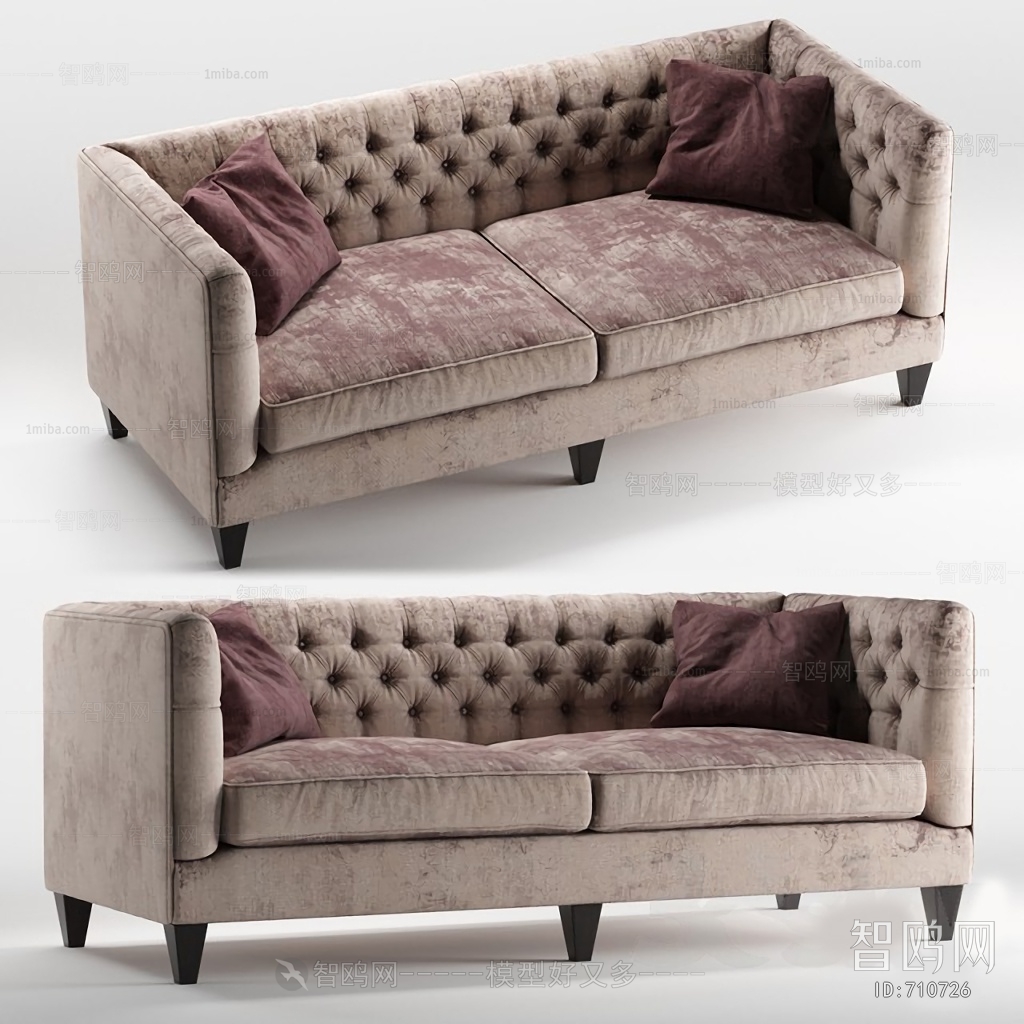 Simple European Style A Sofa For Two