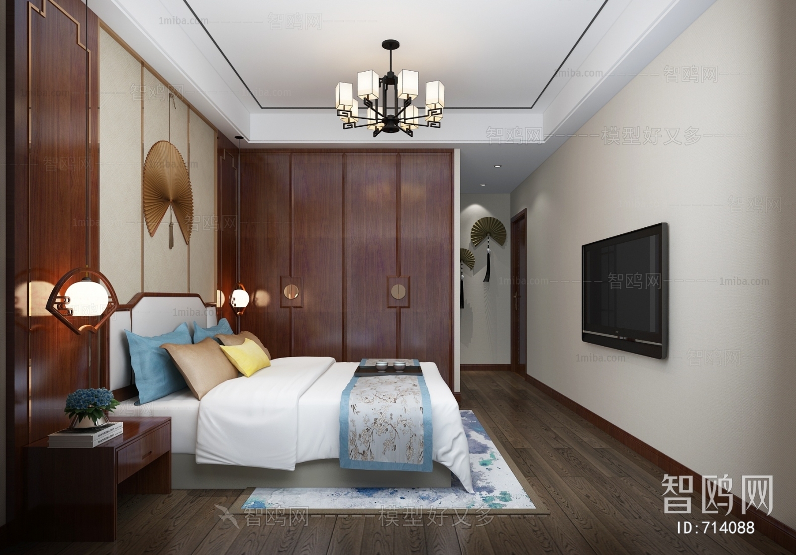 New Chinese Style Bedroom