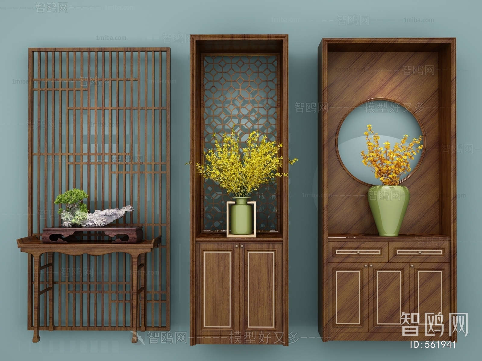 New Chinese Style Entrance Cabinet