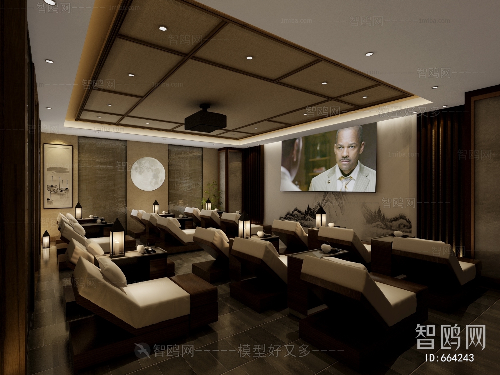 New Chinese Style Medical Space And Cultural Space