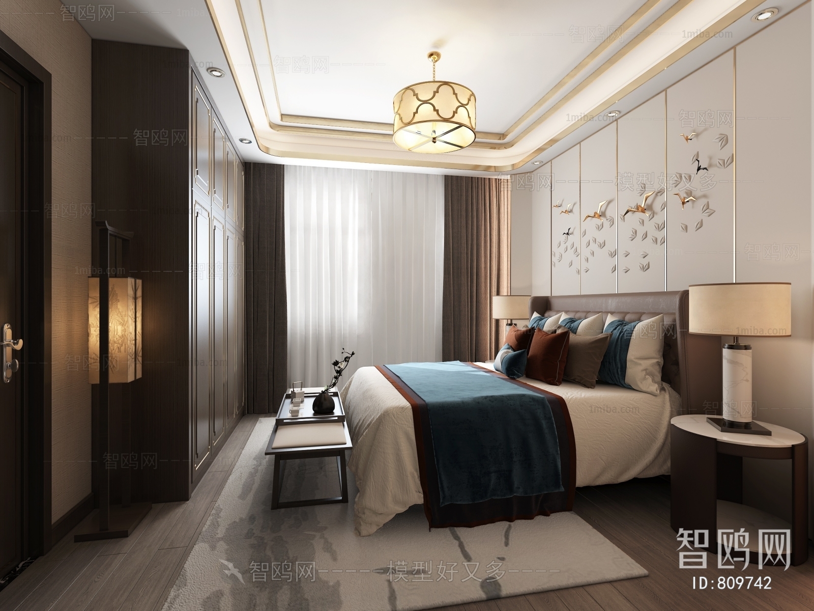 New Chinese Style Bedroom