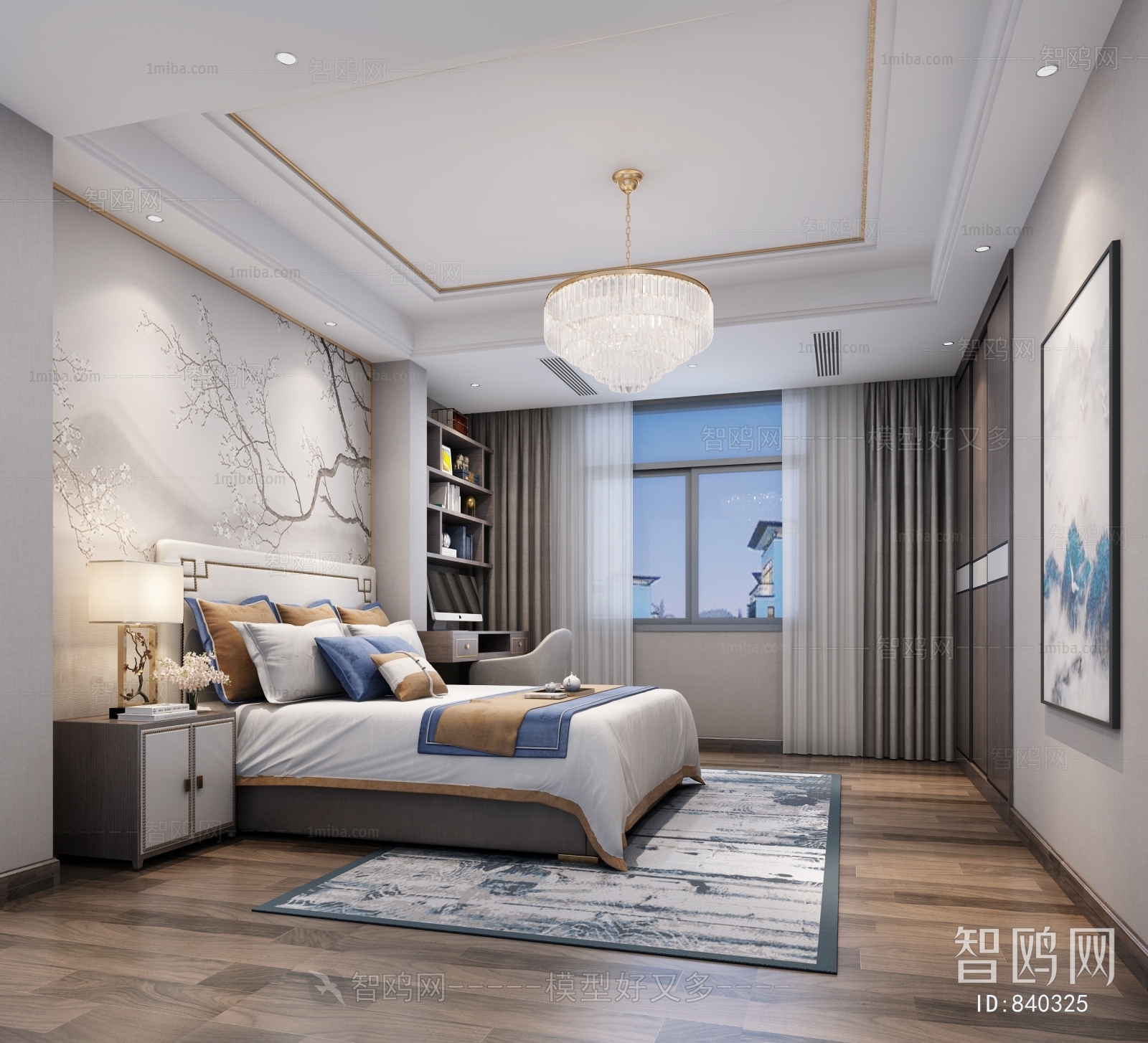 New Chinese Style Bedroom