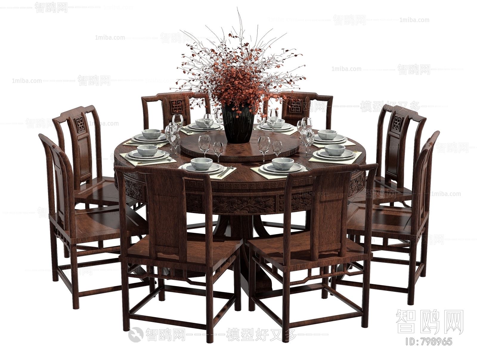 New Chinese Style Dining Table And Chairs