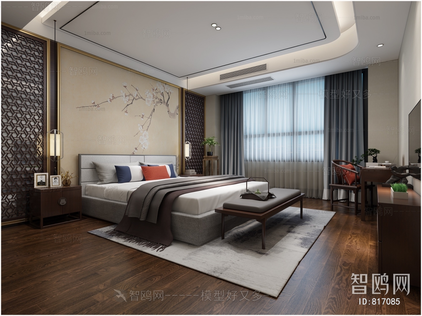 New Chinese Style Bedroom