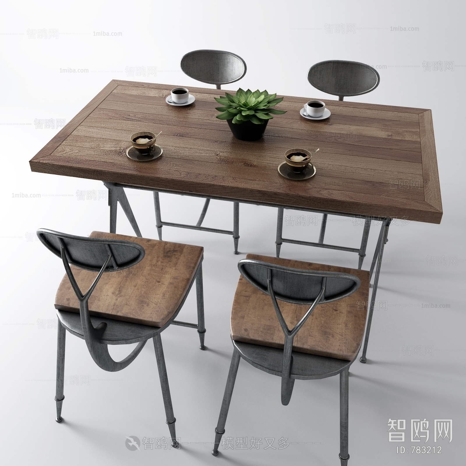 Industrial Style Dining Table And Chairs