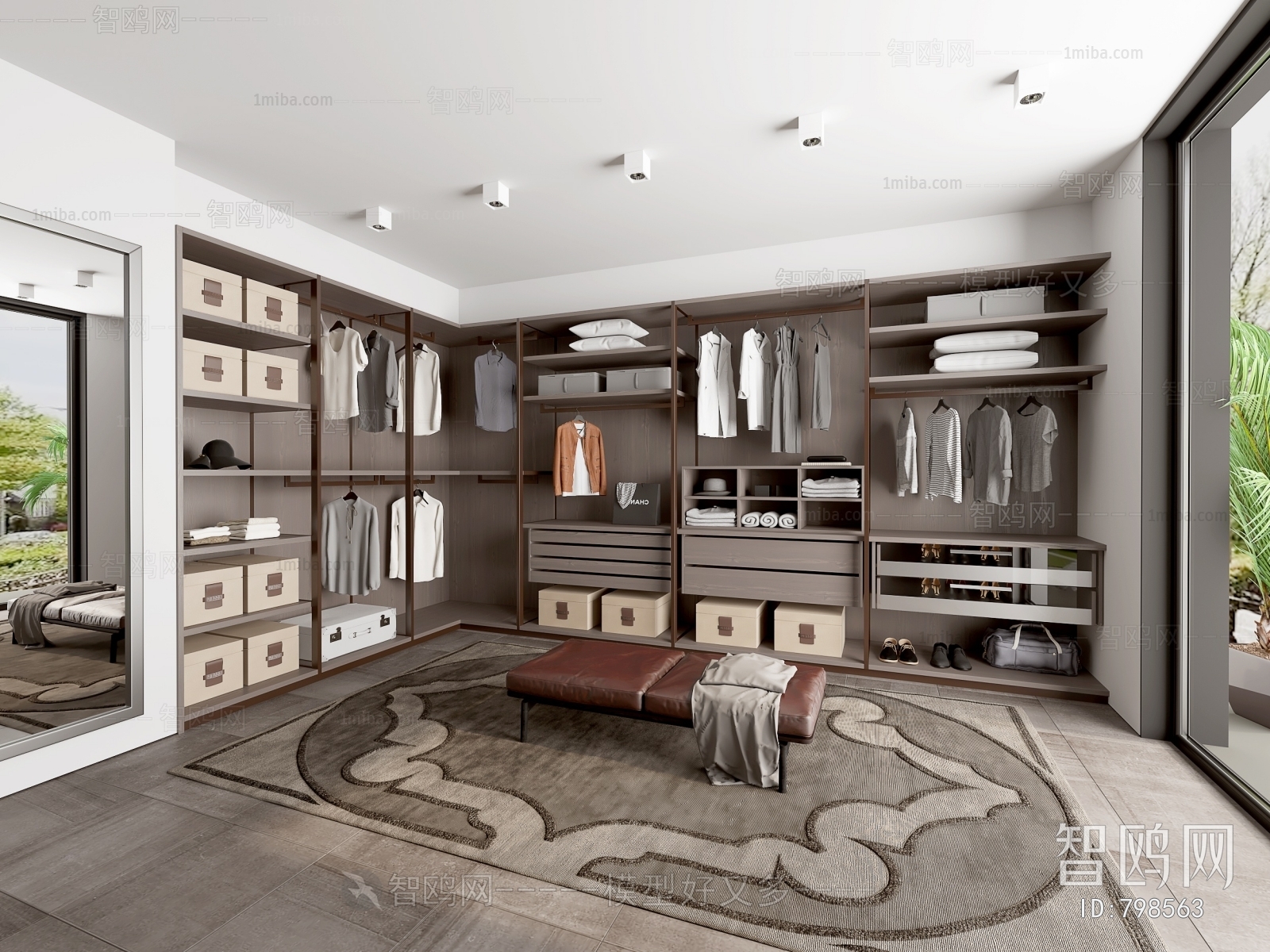 Modern Clothes Storage Area