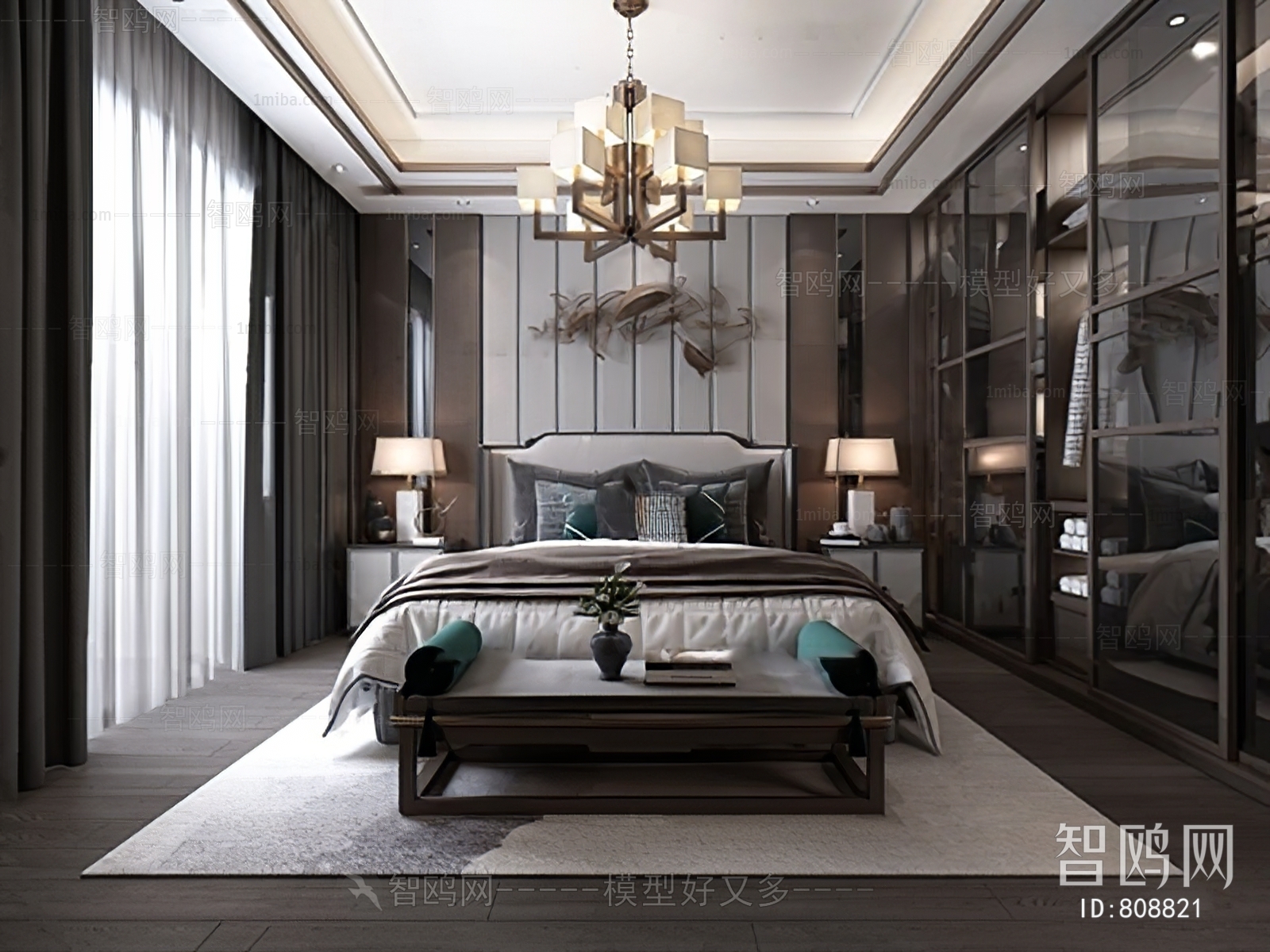 New Chinese Style Bedroom