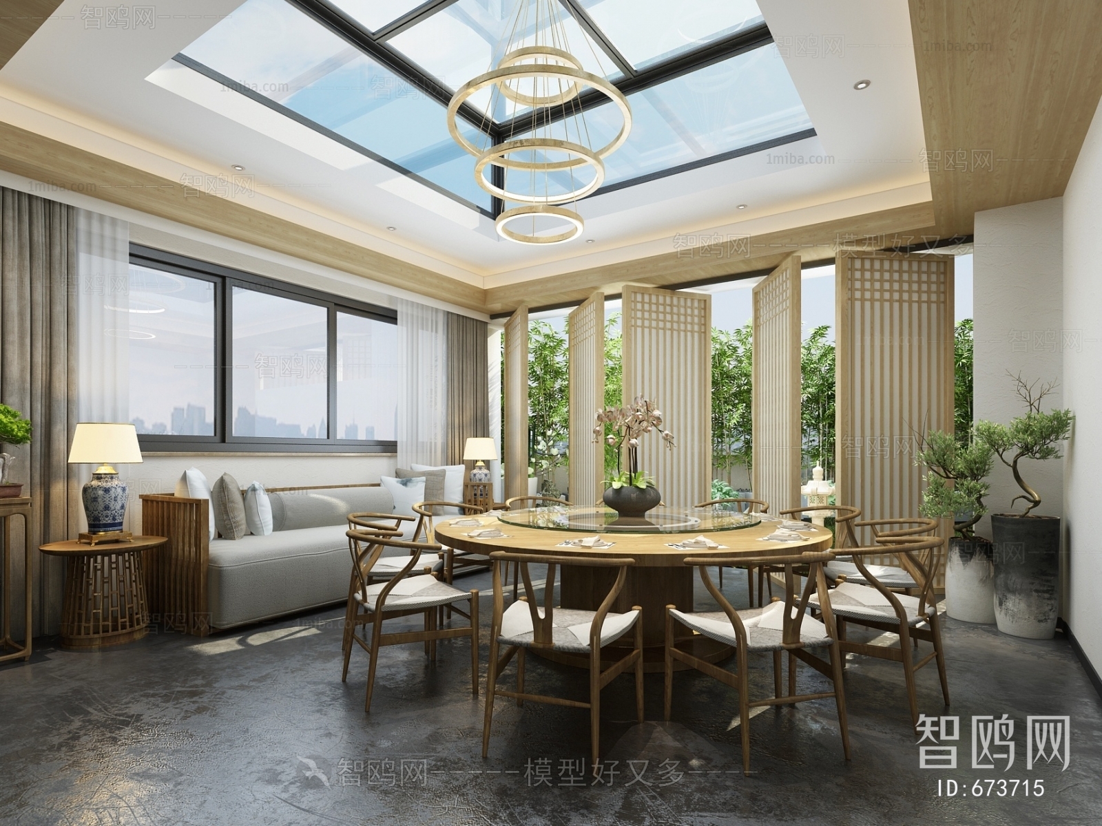 New Chinese Style Dining Room