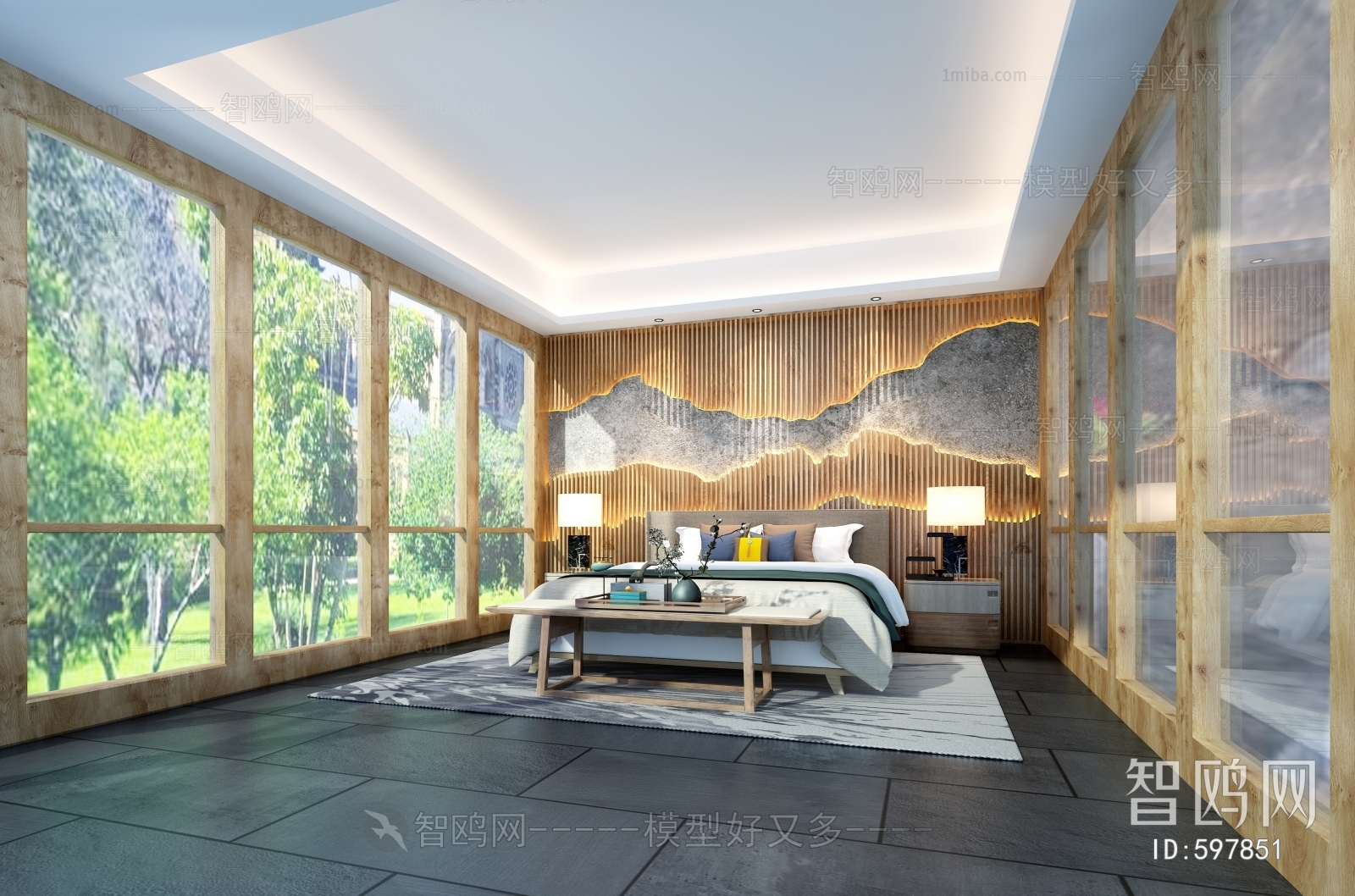 New Chinese Style Bedroom