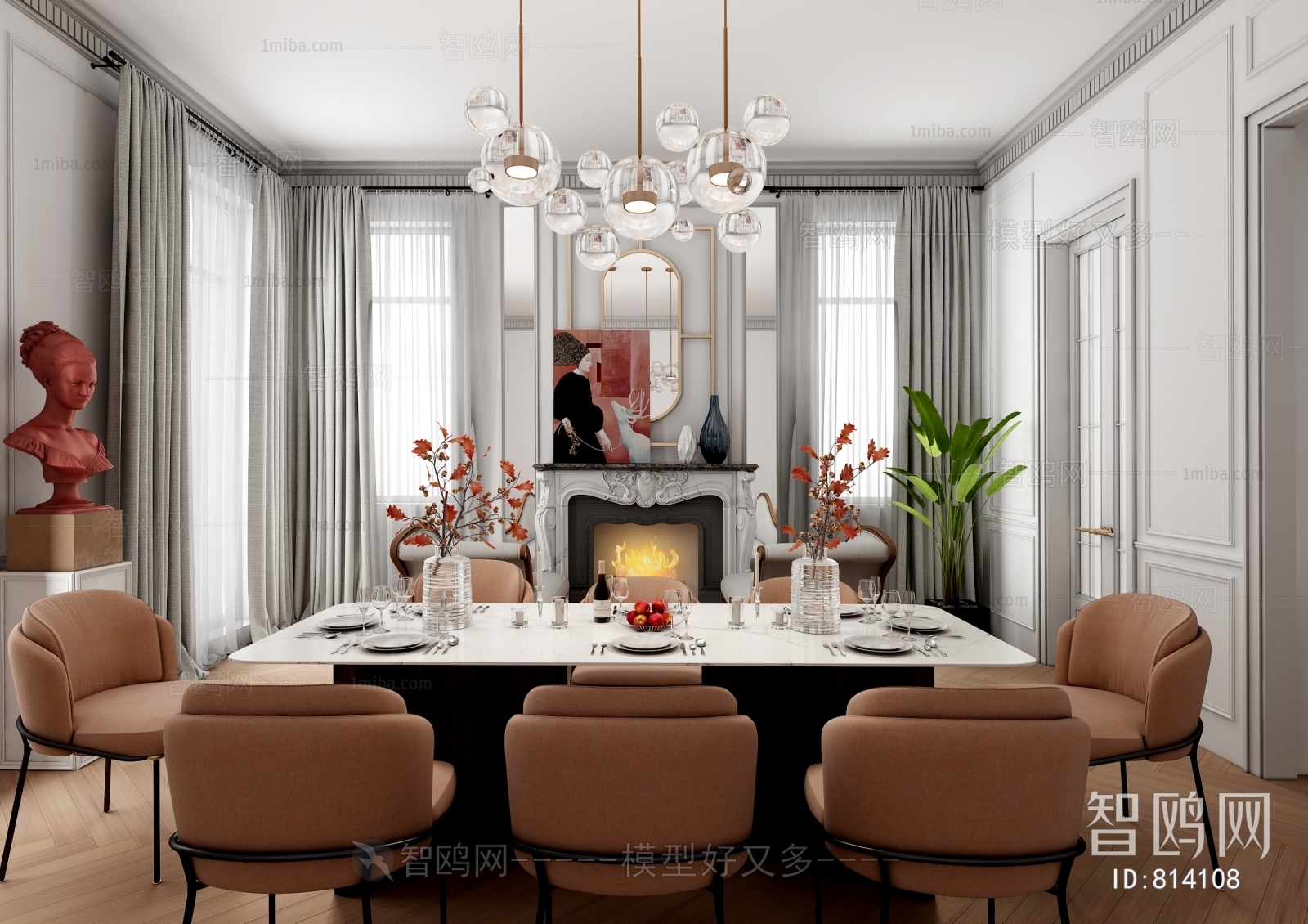 Simple European Style Dining Room