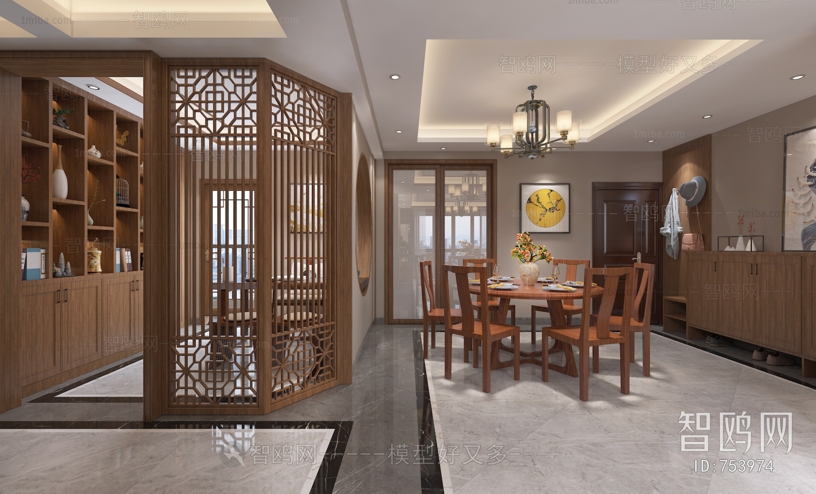 New Chinese Style Dining Room