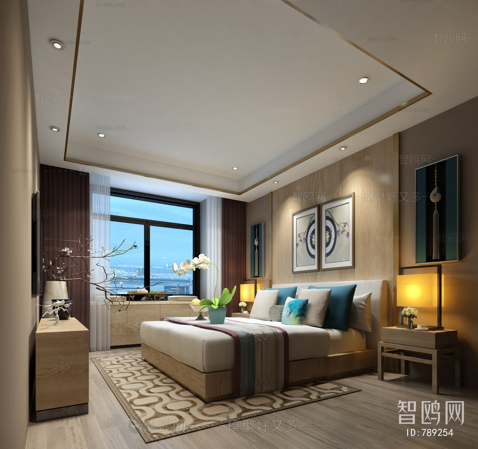 New Chinese Style Bedroom