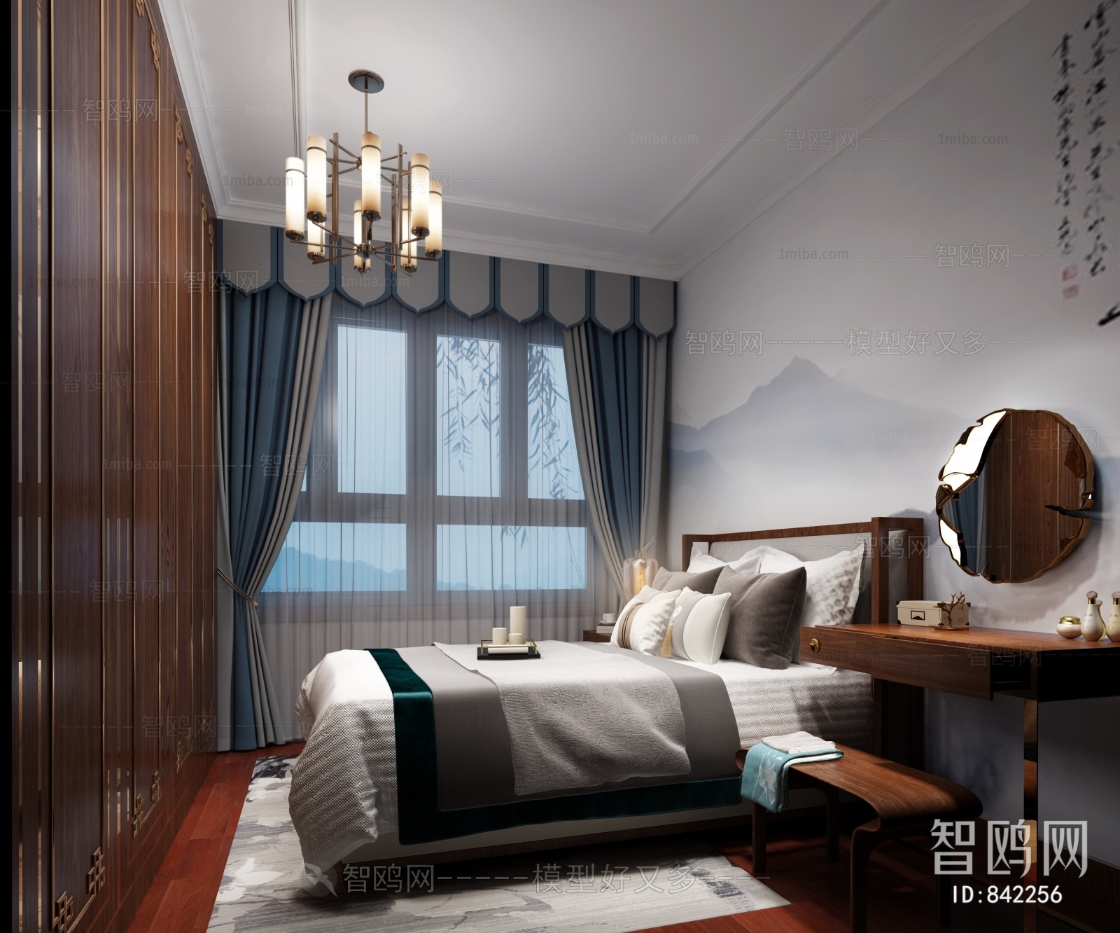 New Chinese Style Bedroom