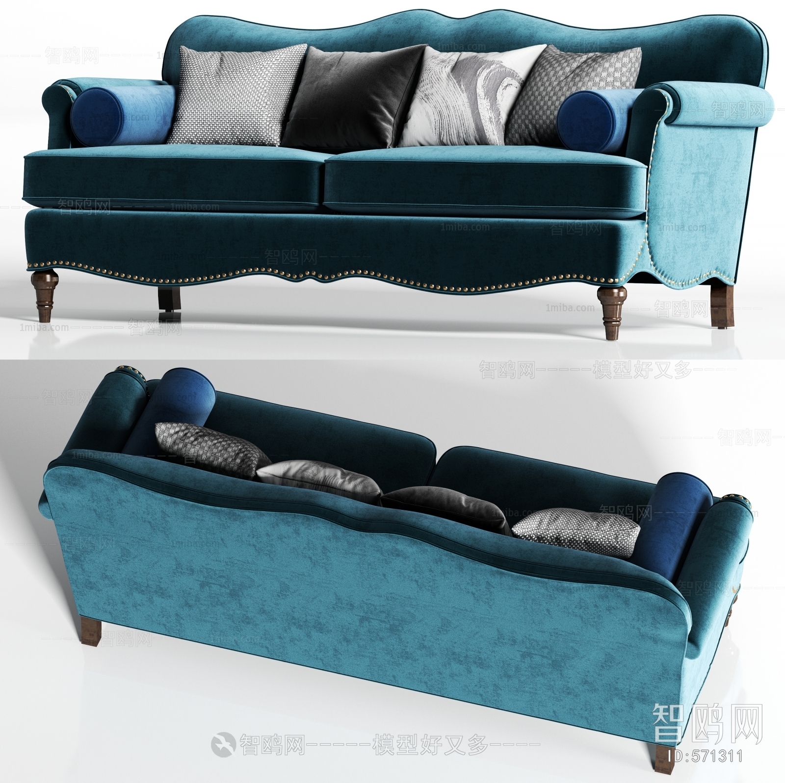 Simple European Style A Sofa For Two