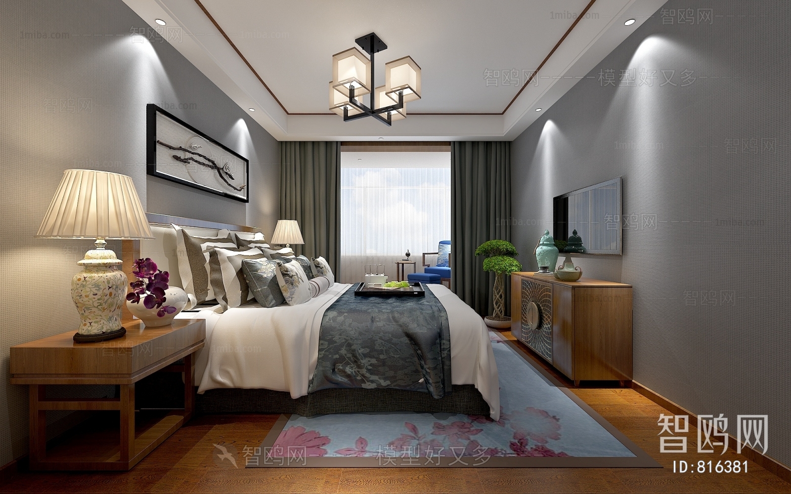 New Chinese Style Bedroom