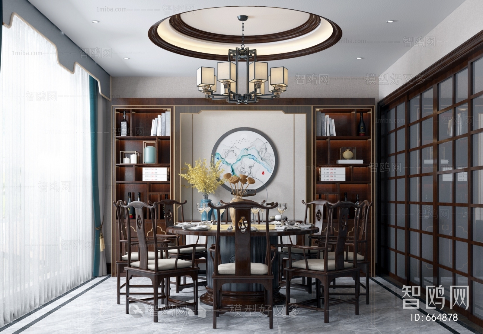 New Chinese Style Dining Room