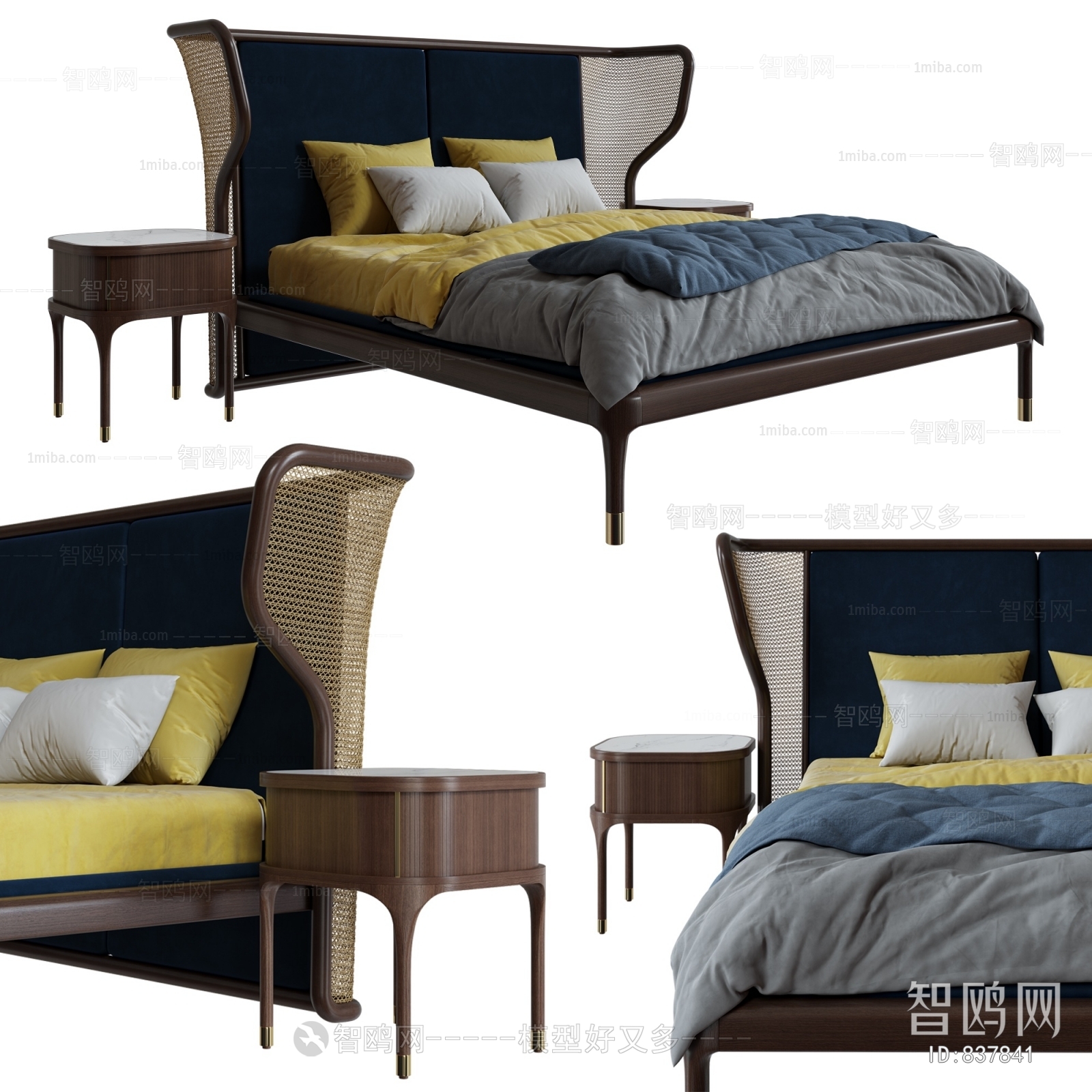 New Chinese Style Double Bed