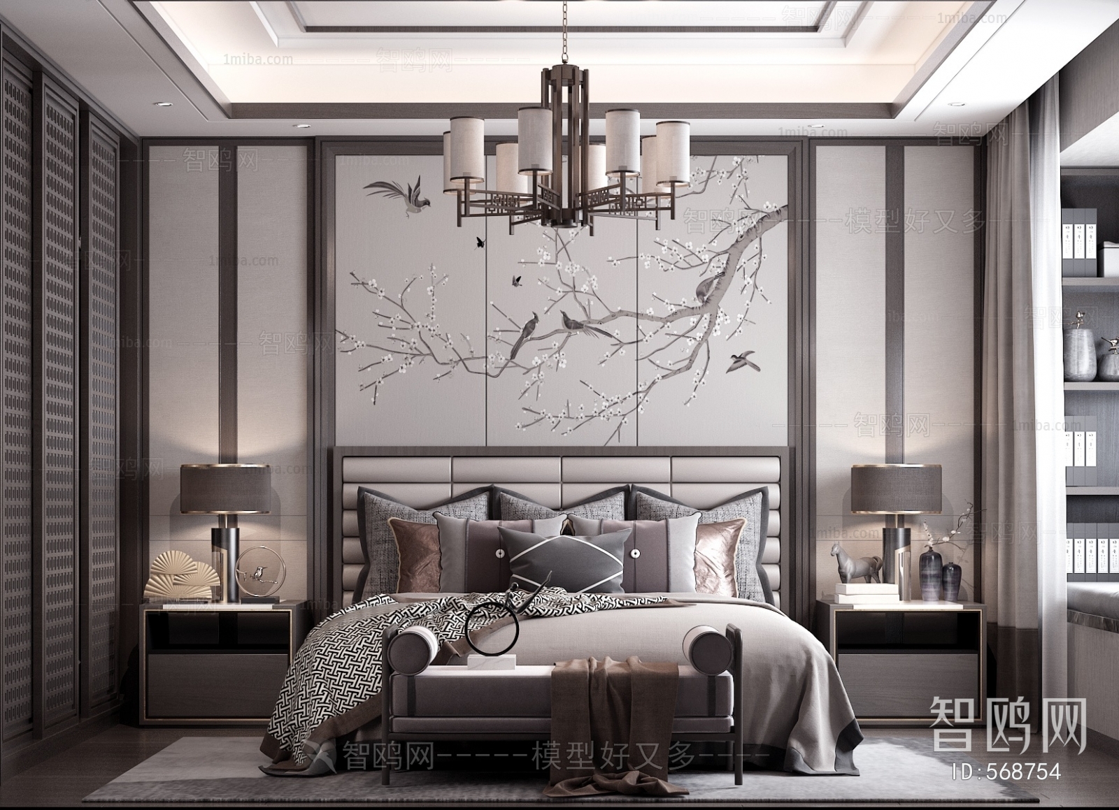 New Chinese Style Bedroom